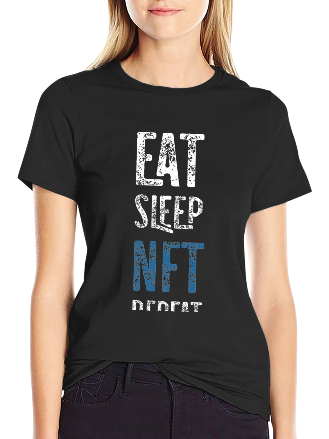 Eat Sleep NFT Repeat Graphic Tee