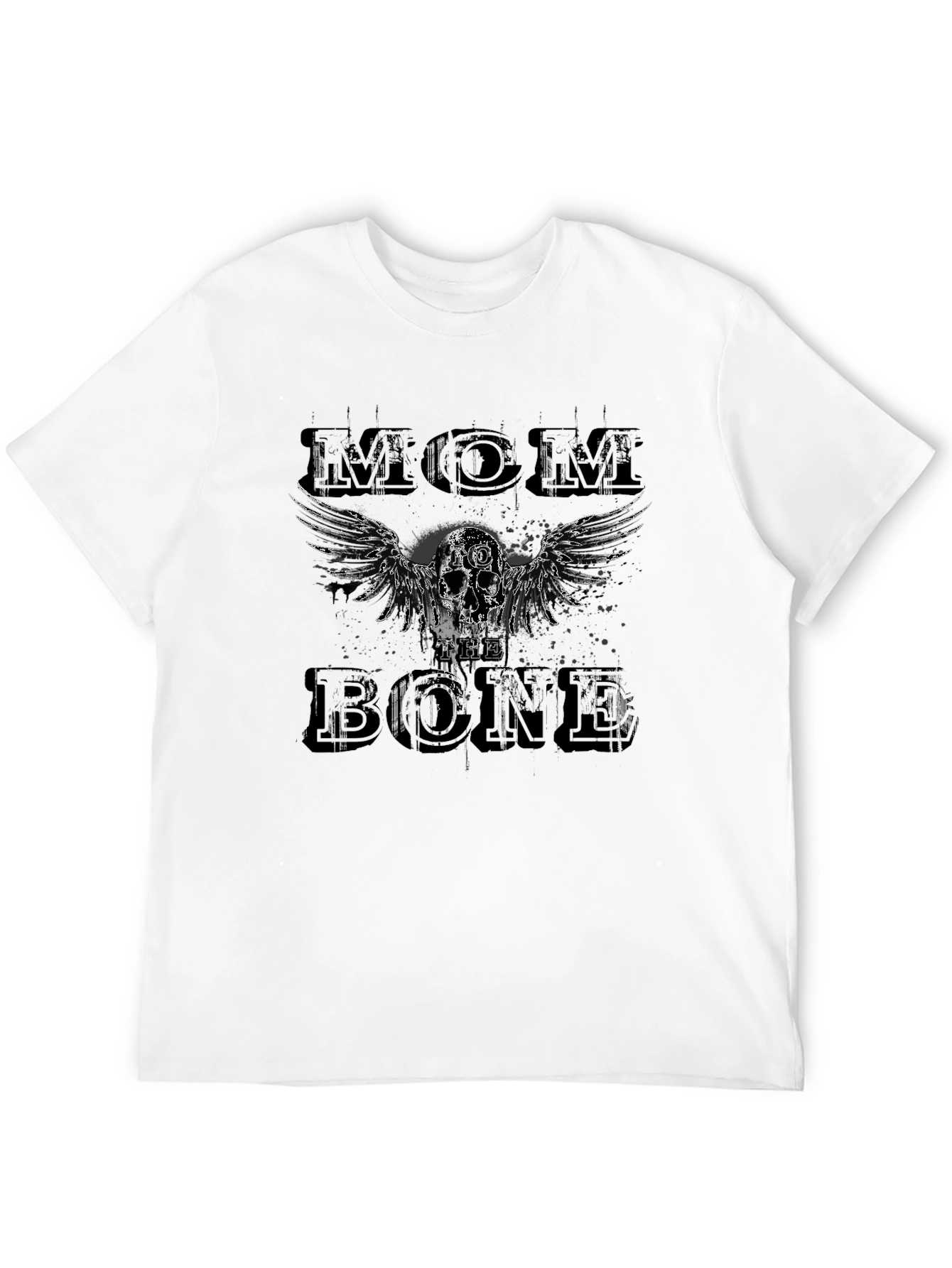 Mom to the Bone Skull Winged Graphic Tee