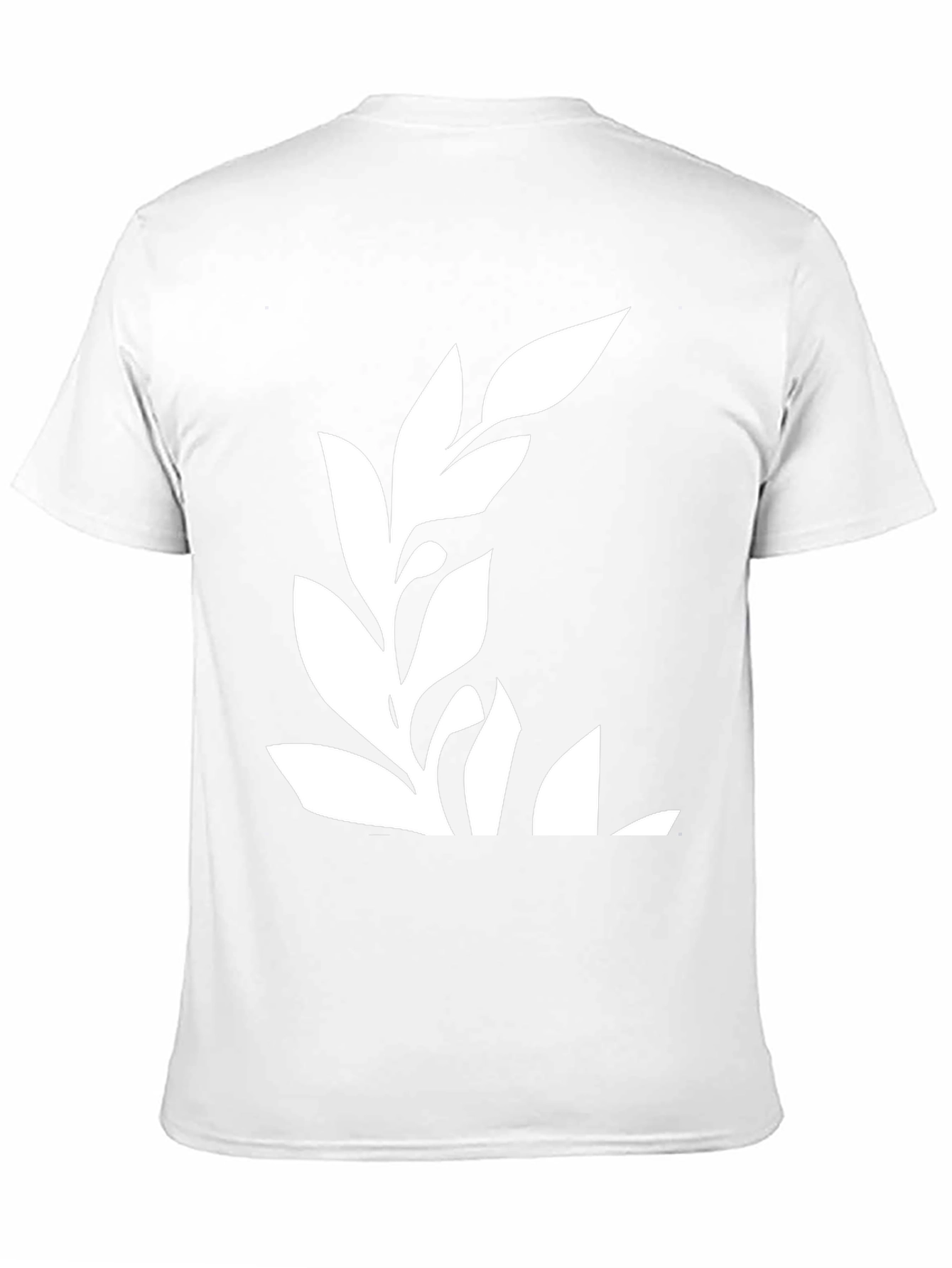 Black T-Shirt with Stylish Leaf Design
