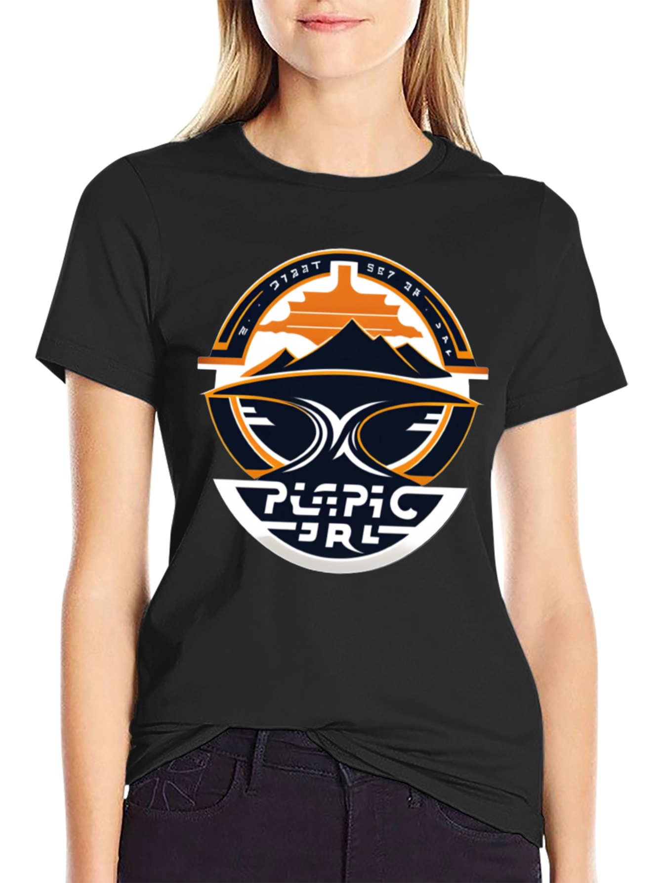 Geometric Style Black T-Shirt