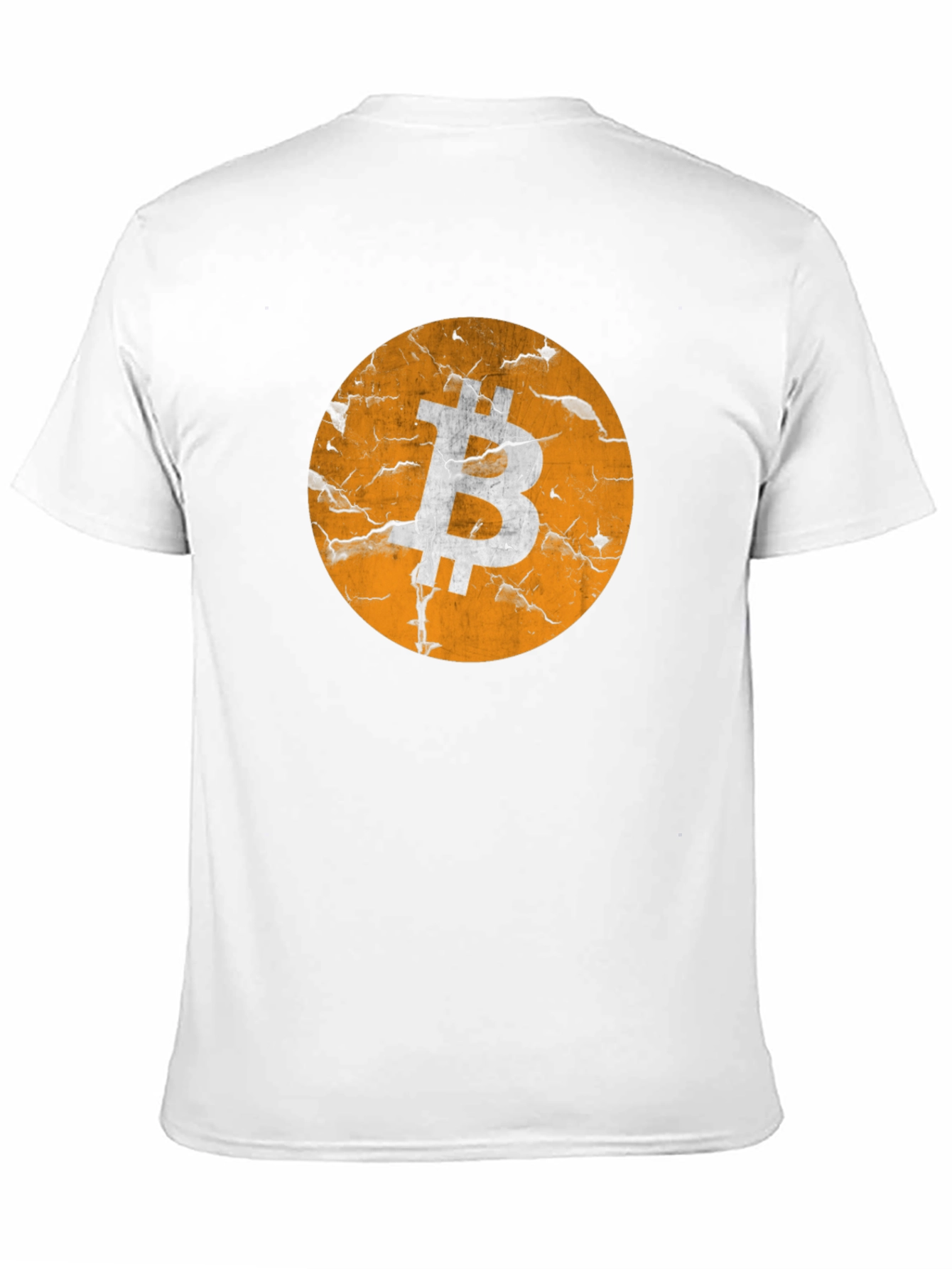 Bitcoin Distressed Logo Graphic T-Shirt