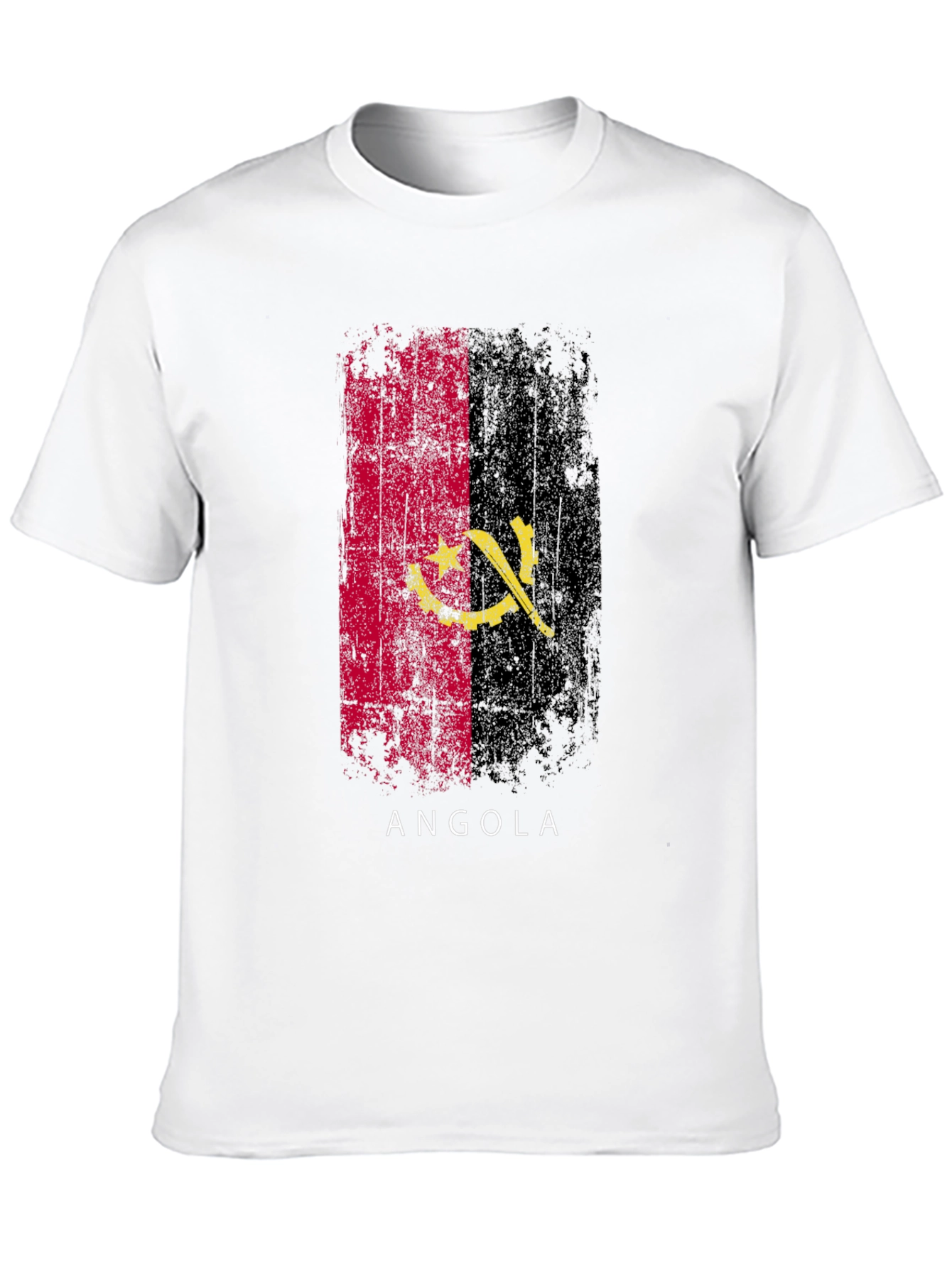 Angola Flag T-Shirt - Black Pride Tee