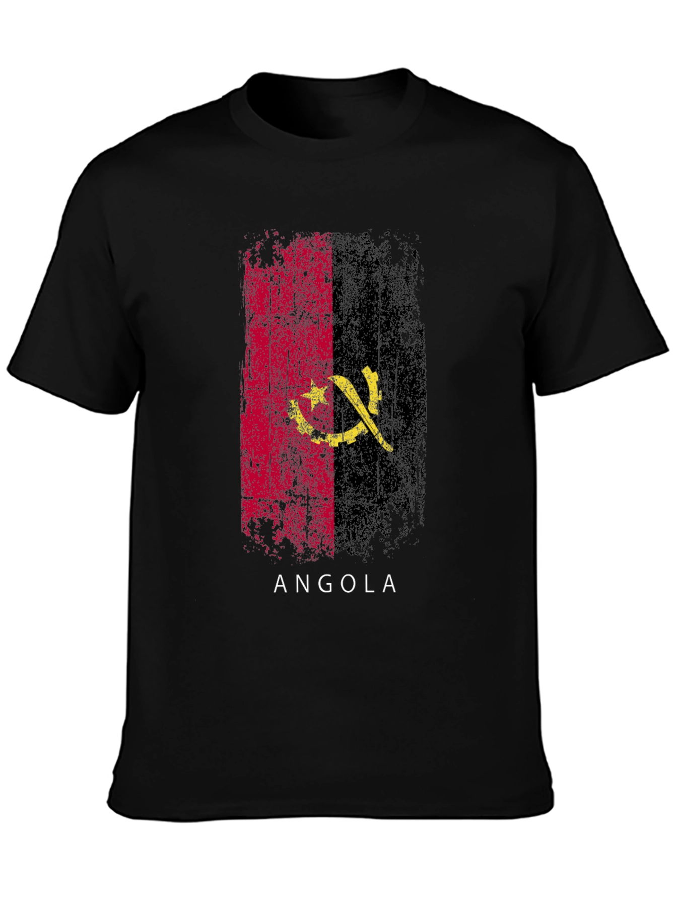 Angola Flag T-Shirt - Black Pride Tee