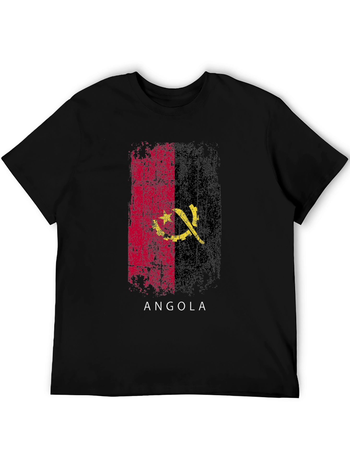 Angola Flag T-Shirt - Black Pride Tee