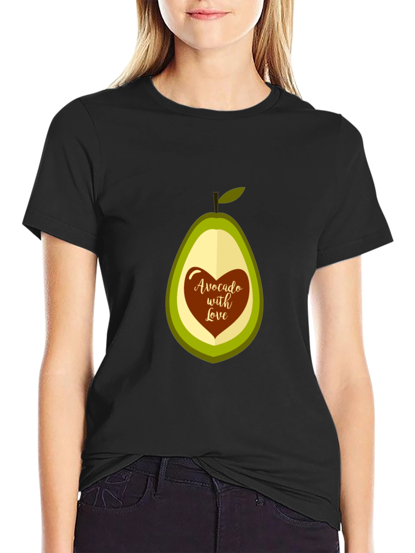 Avocado With Love Graphic T-Shirt - Soft Cotton Tee
