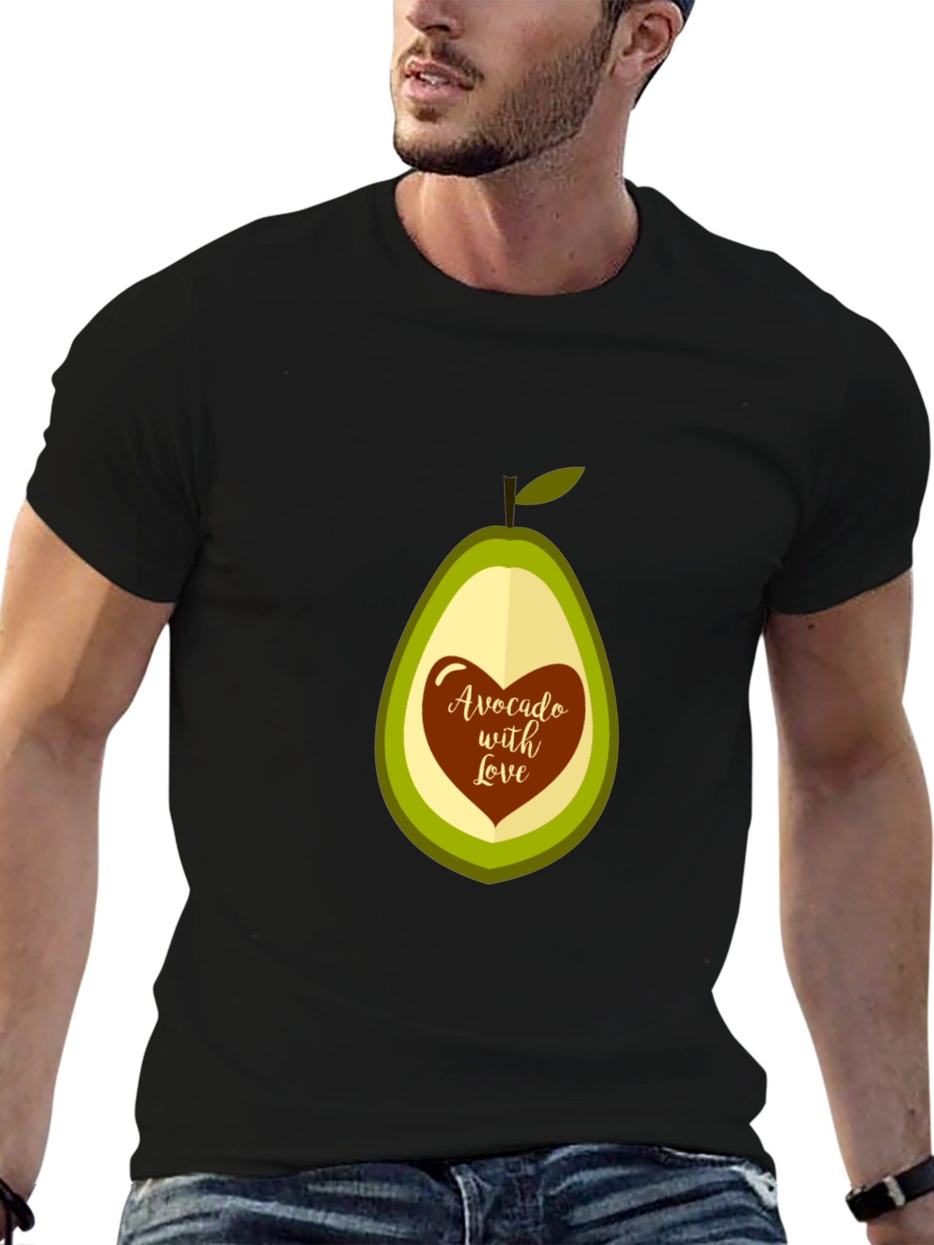 Avocado With Love Graphic T-Shirt - Soft Cotton Tee