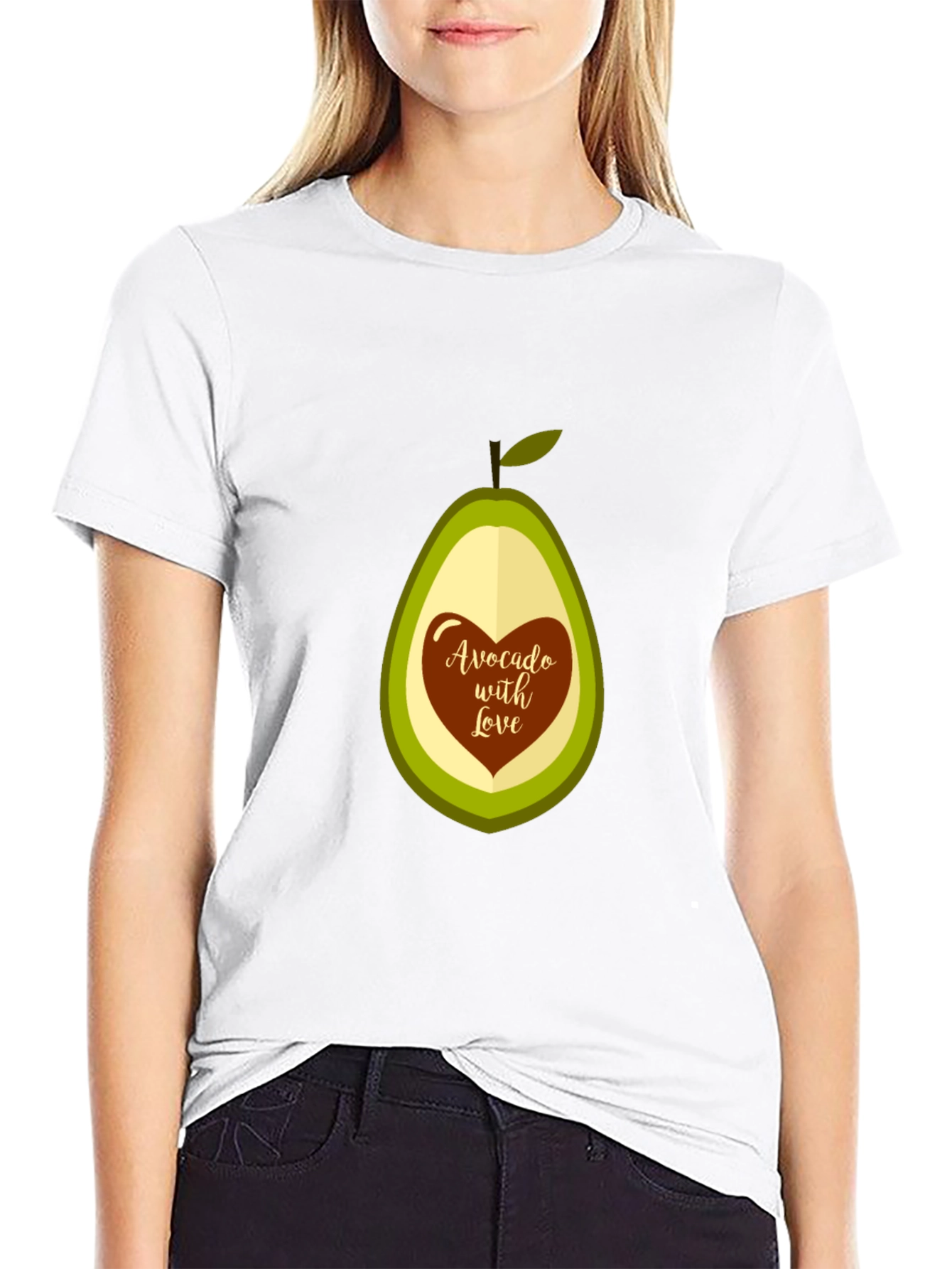 Avocado With Love Graphic T-Shirt - Soft Cotton Tee
