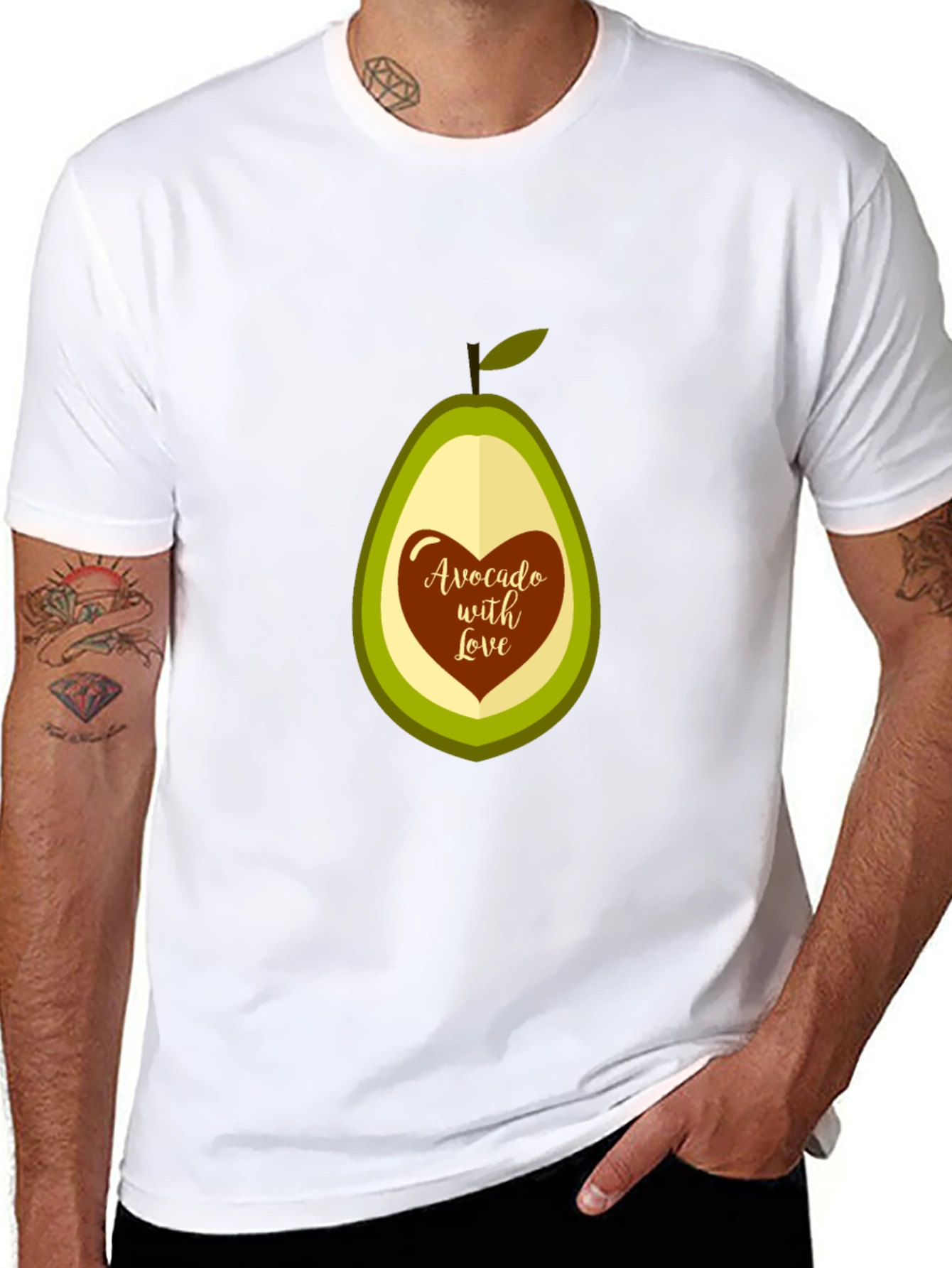Avocado With Love Graphic T-Shirt - Soft Cotton Tee