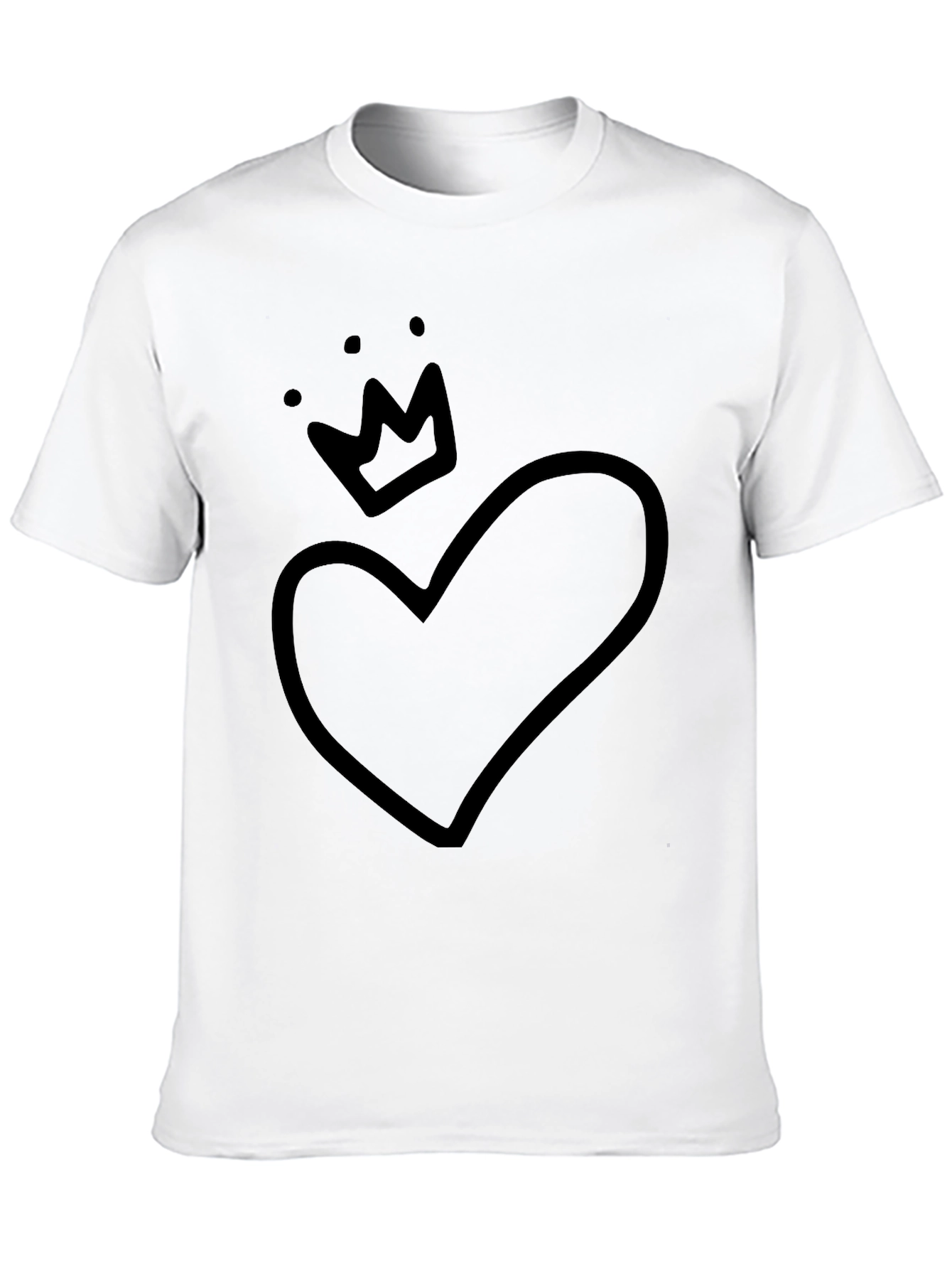 Heart Crown Graphic Tee - Black