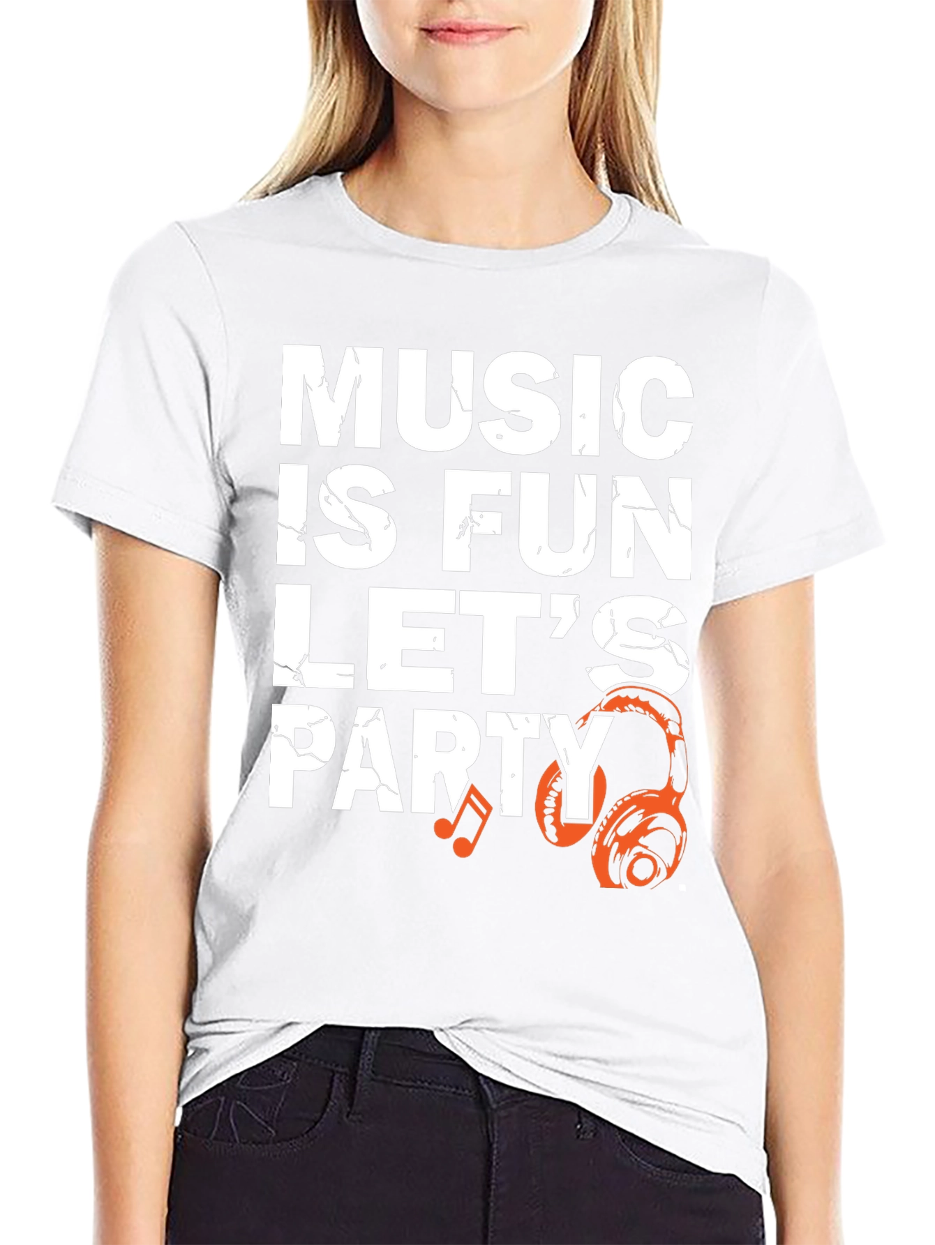Music is Fun T-Shirt - Party Headphones Graphic Tee