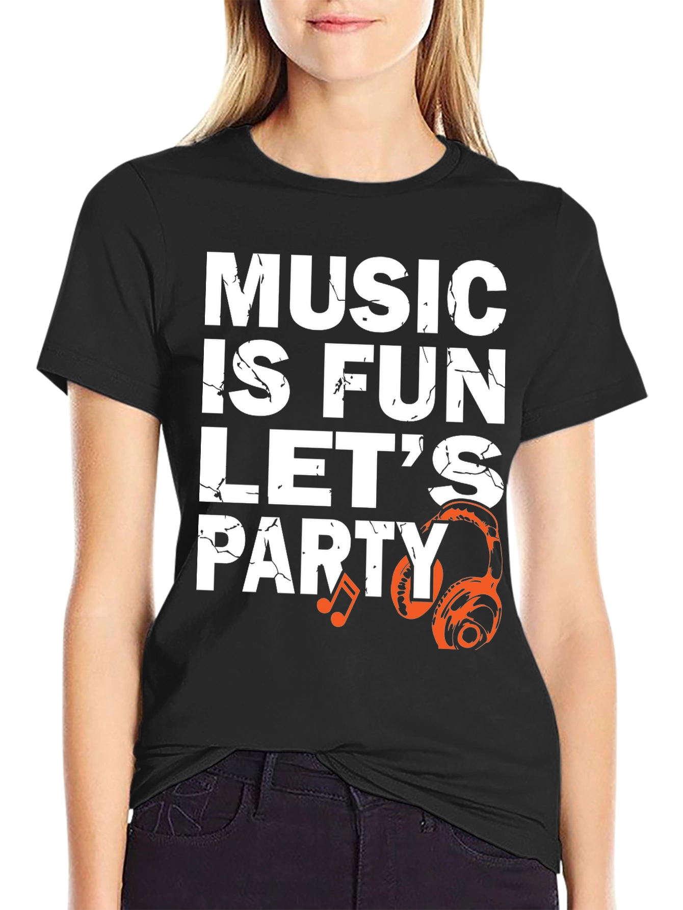 Music is Fun T-Shirt - Party Headphones Graphic Tee