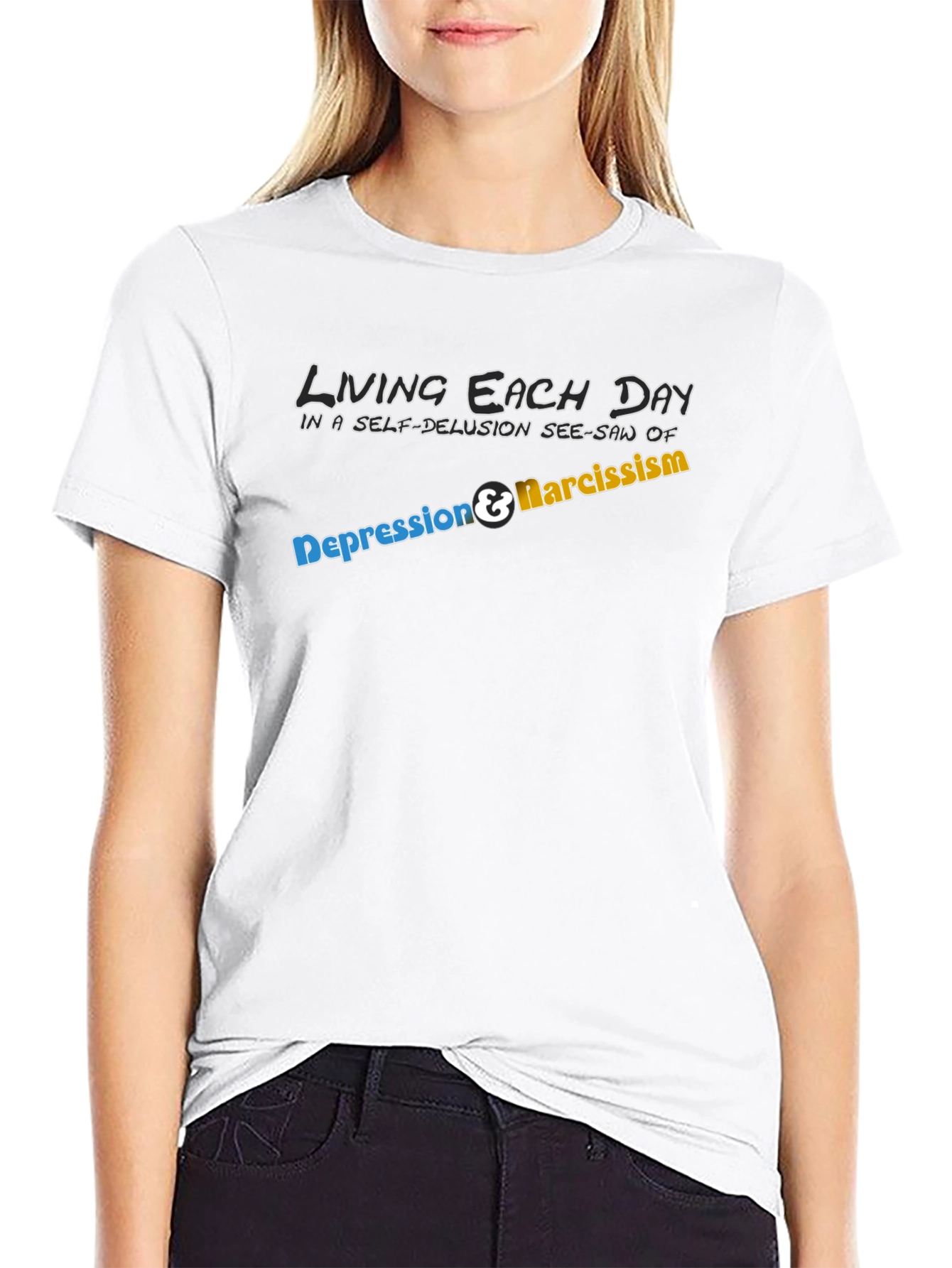 Living with Depression & Narcissism T-Shirt