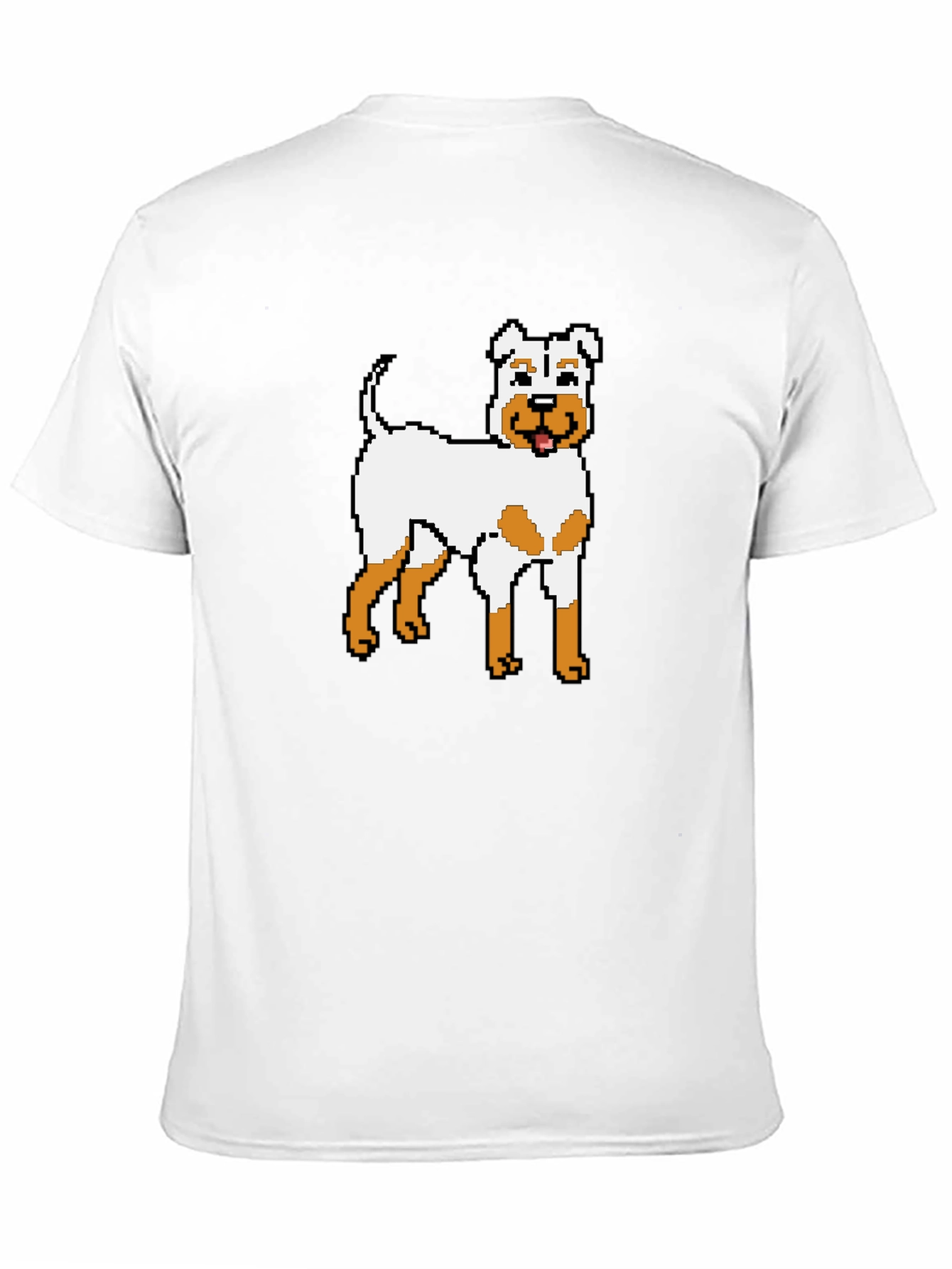 Pixel Dog Graphic T-Shirt - Unique Canine Design
