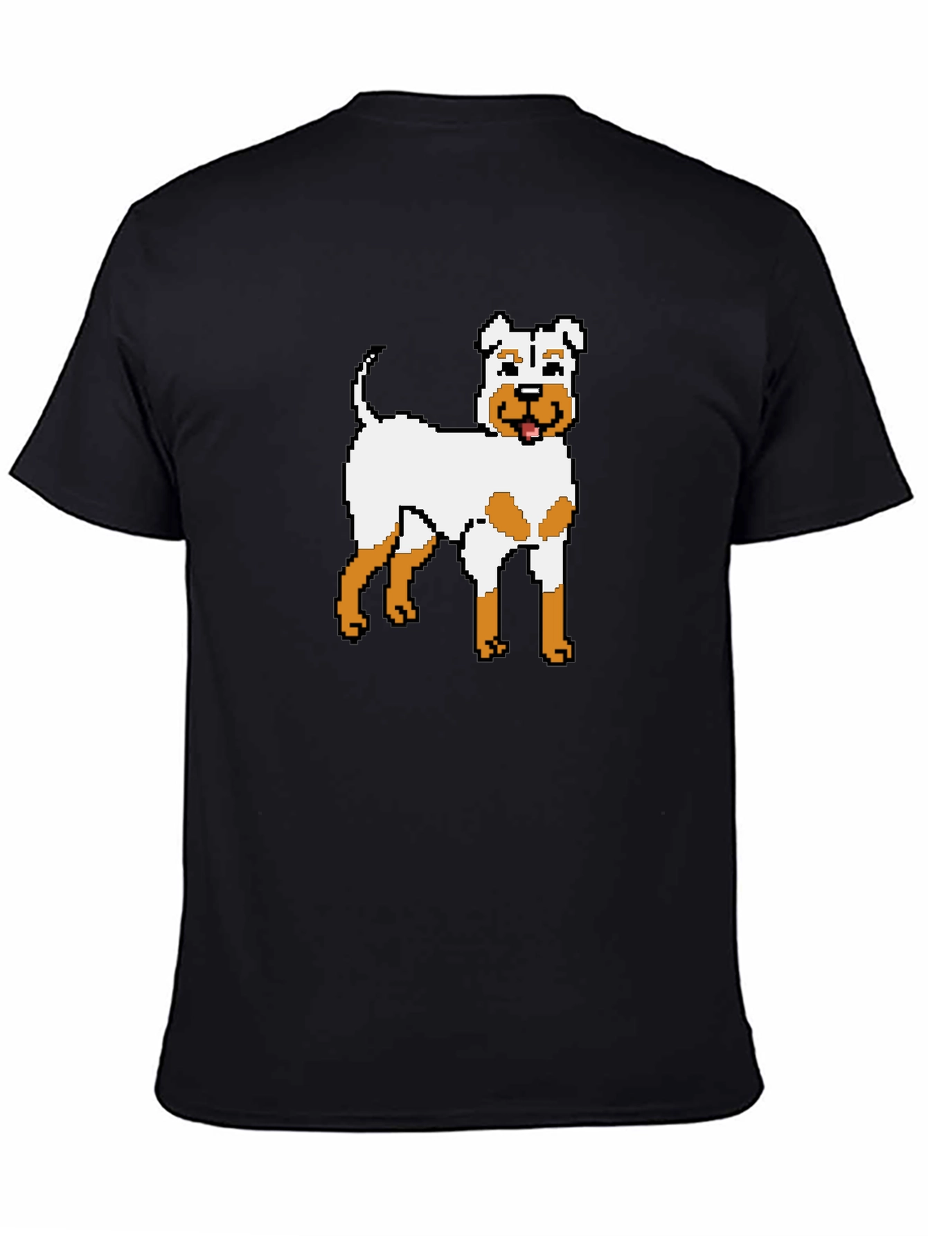 Pixel Dog Graphic T-Shirt - Unique Canine Design