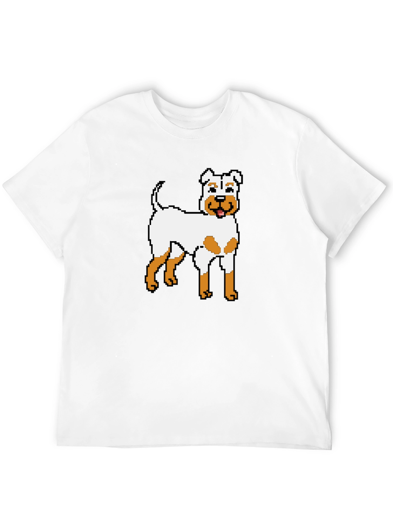 Pixel Dog Graphic T-Shirt - Unique Canine Design