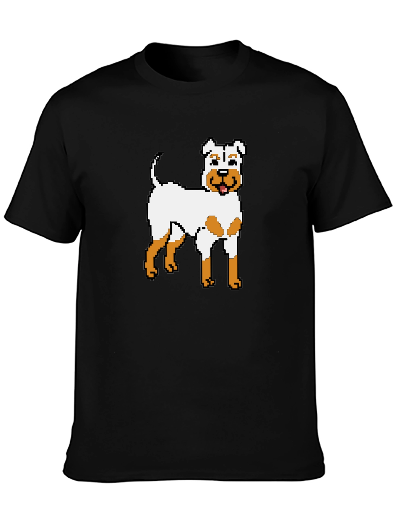 Pixel Dog Graphic T-Shirt - Unique Canine Design