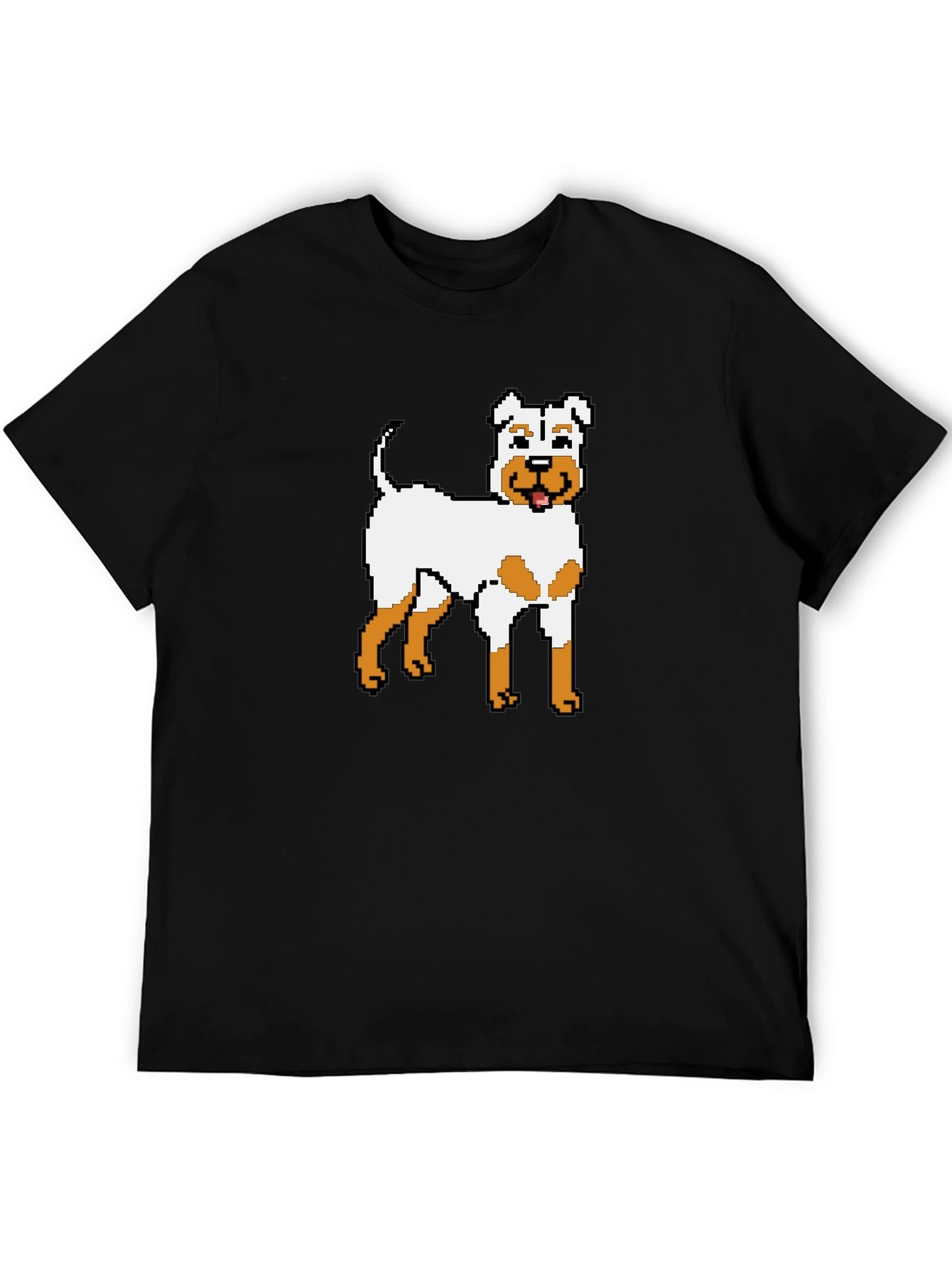 Pixel Dog Graphic T-Shirt - Unique Canine Design