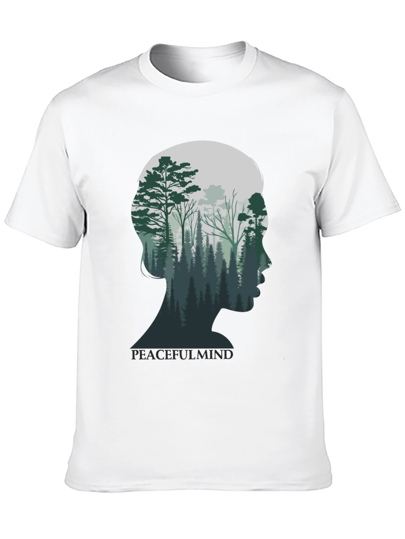 Peaceful Mind Forest Silhouette T-Shirt