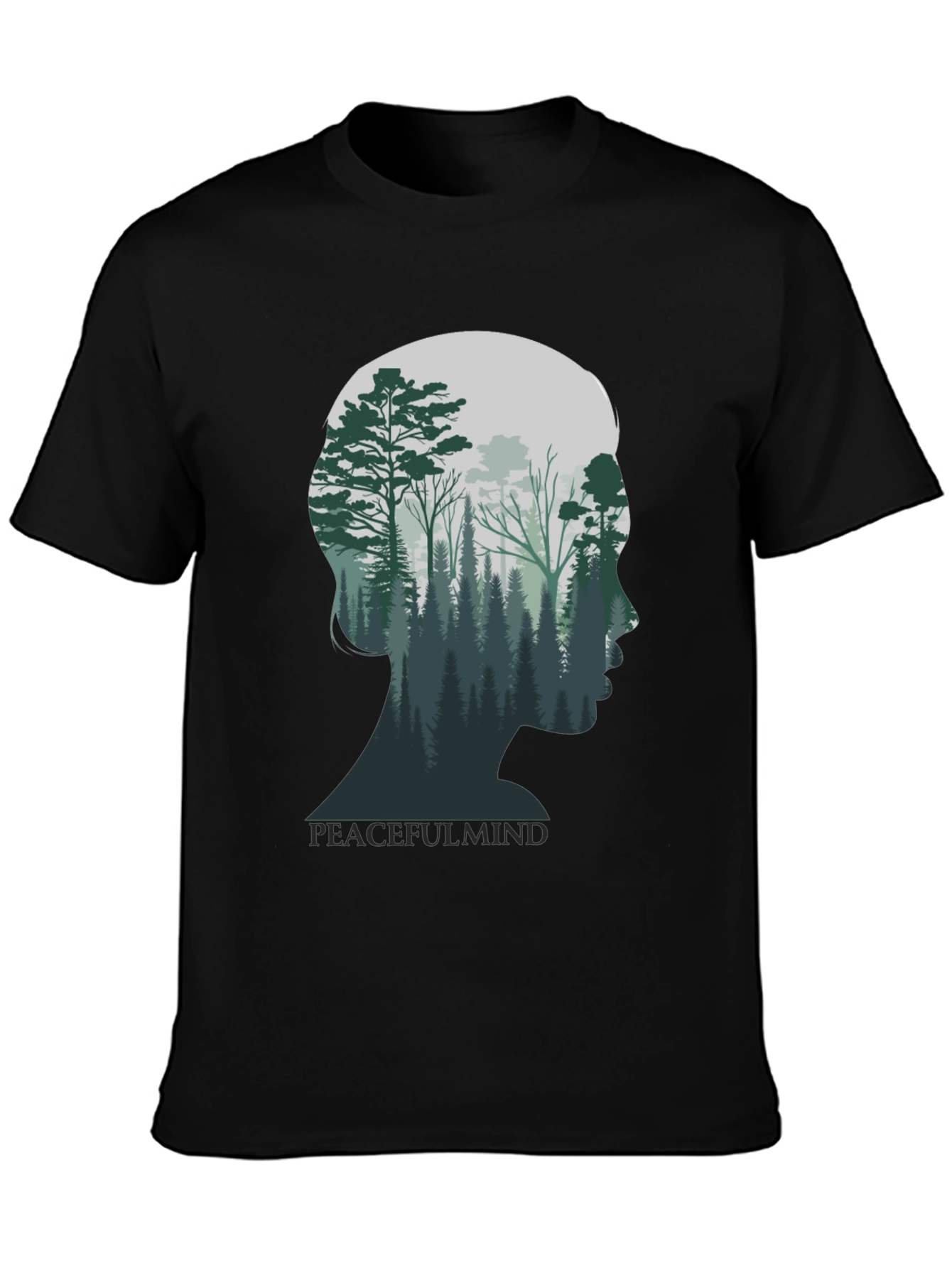 Peaceful Mind Forest Silhouette T-Shirt