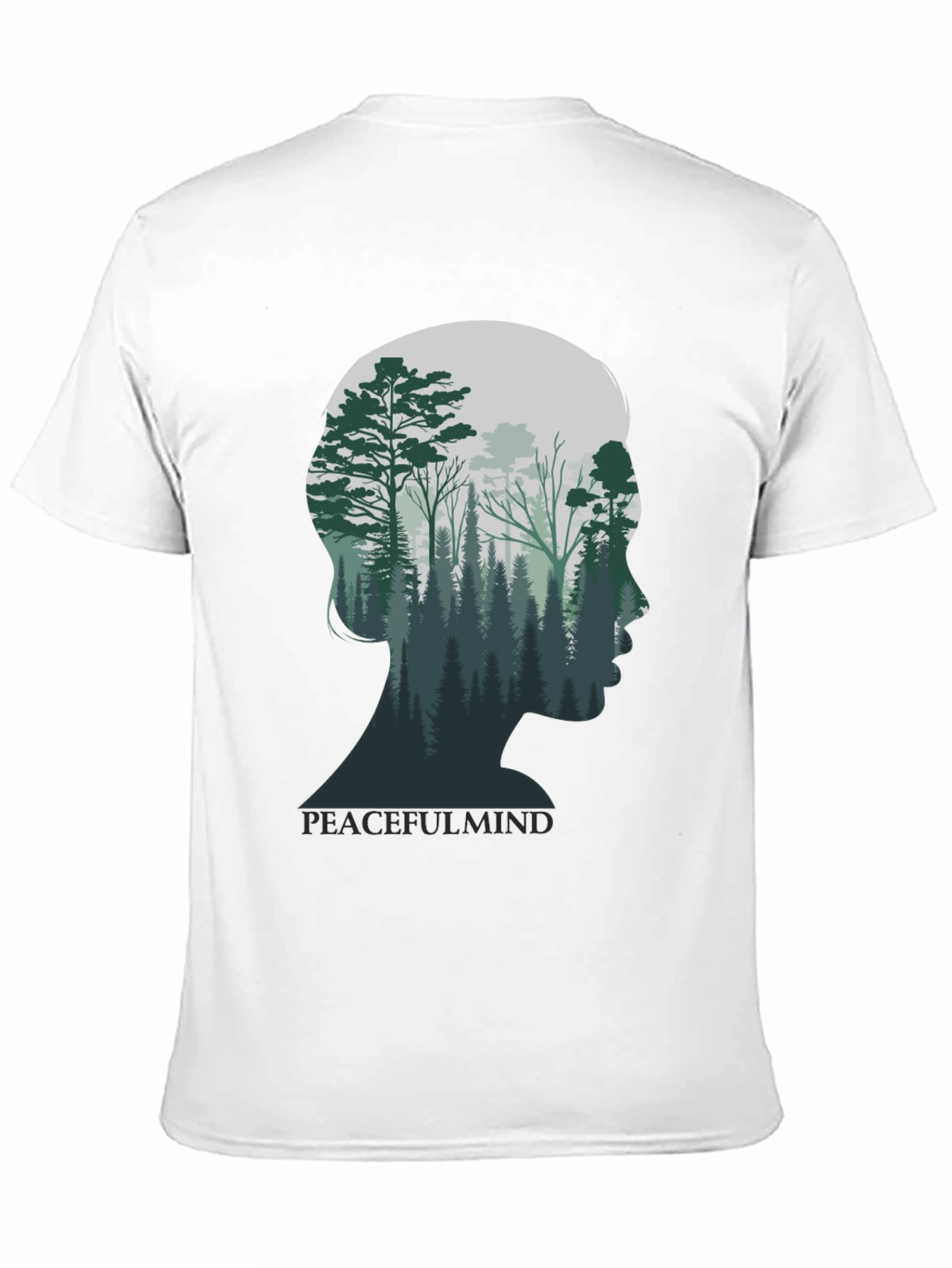 Peaceful Mind Forest Silhouette T-Shirt