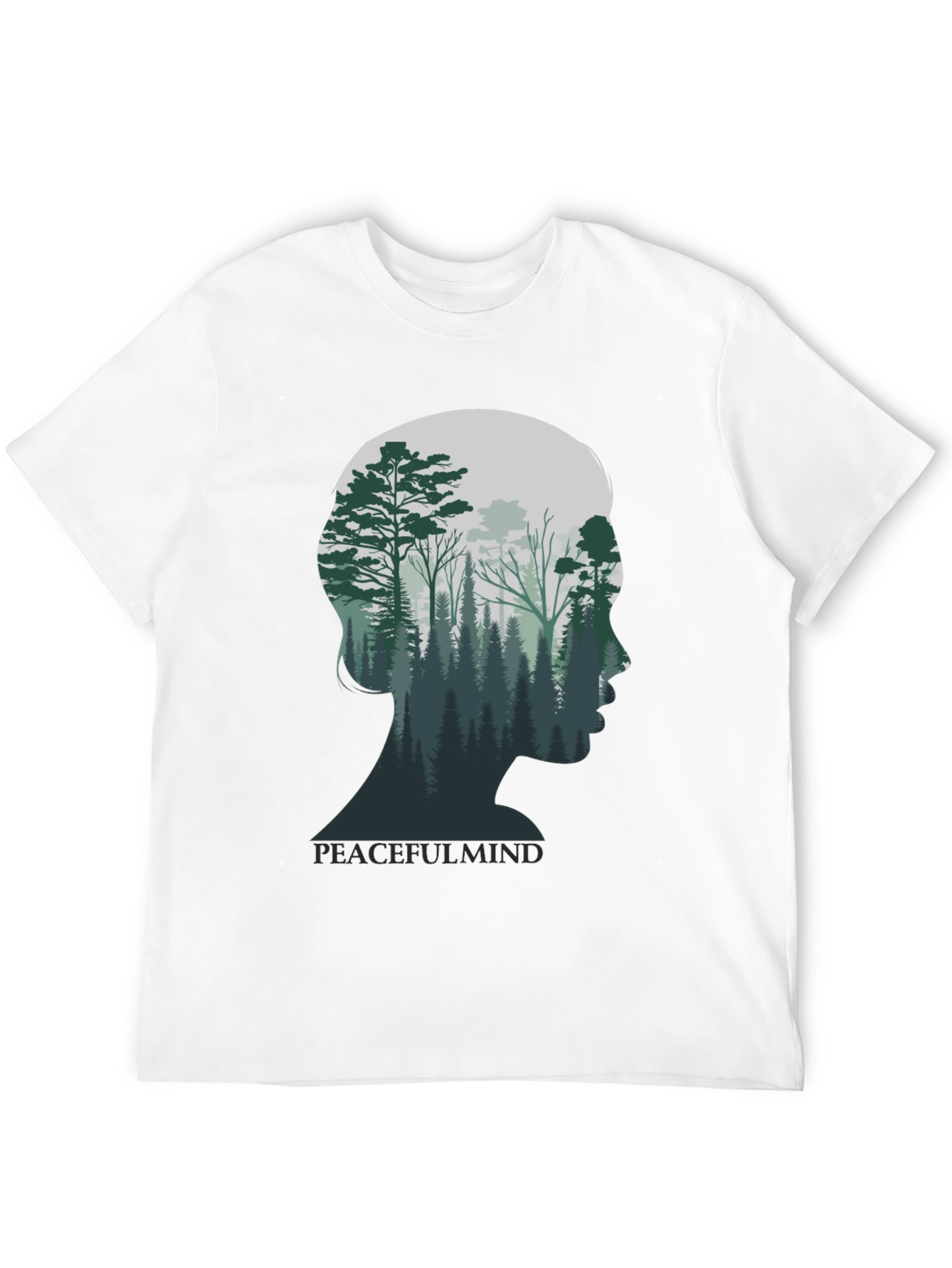 Peaceful Mind Forest Silhouette T-Shirt