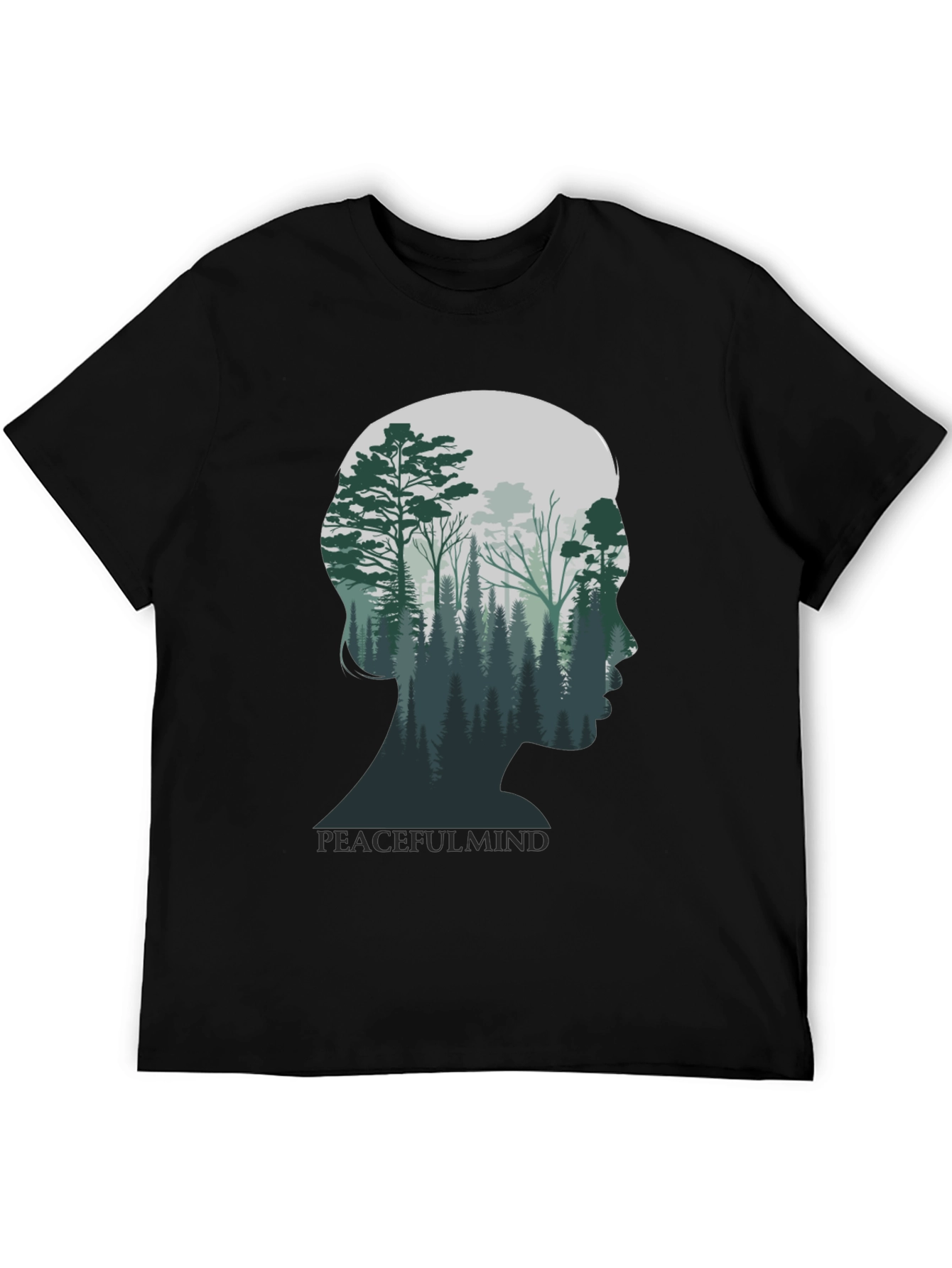 Peaceful Mind Forest Silhouette T-Shirt