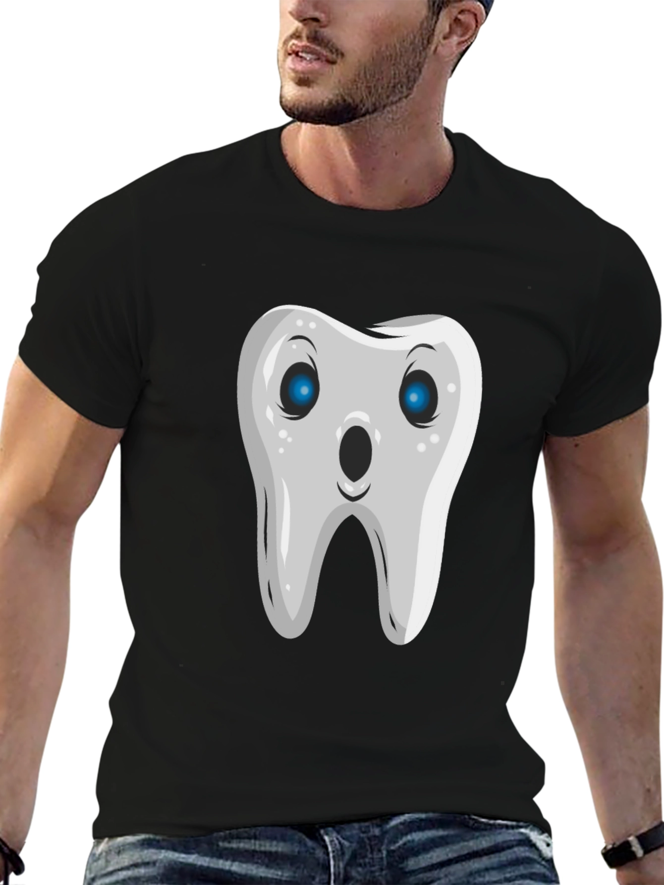 Funny Tooth Graphic Tee - Black