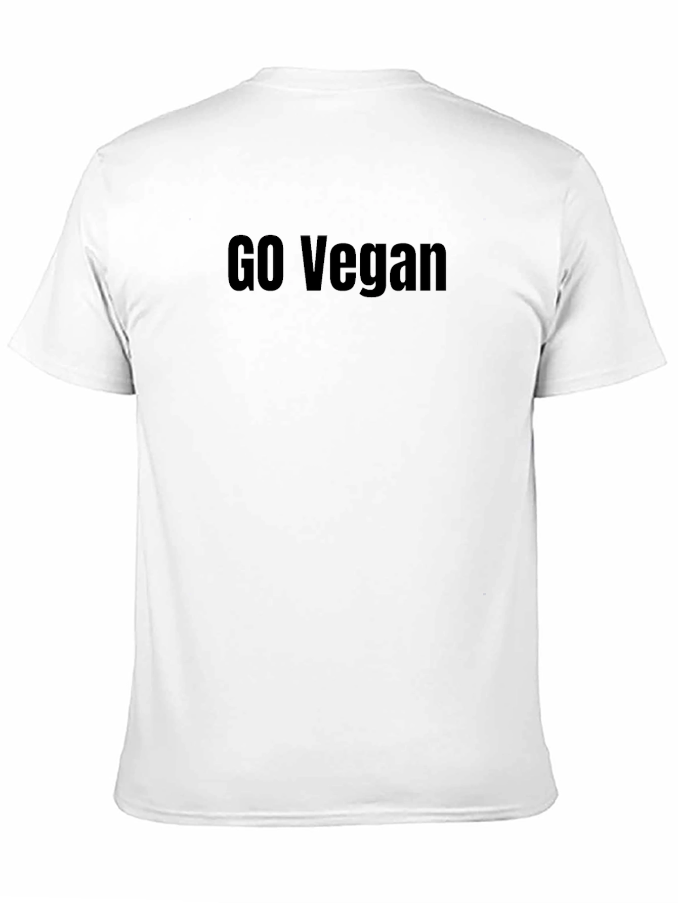 Go Vegan T-Shirt - Black Simple Statement Tee