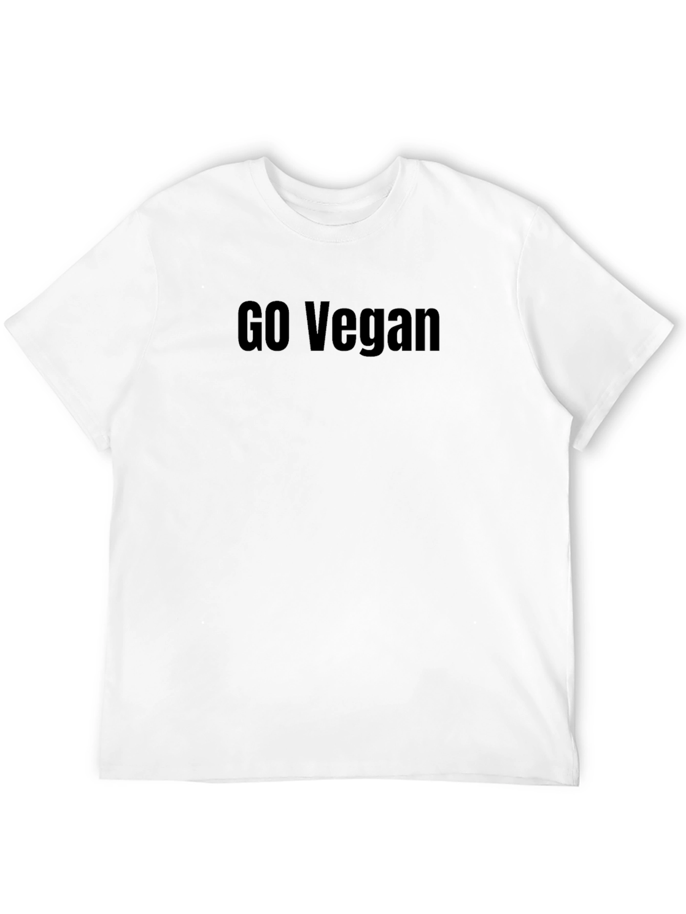 Go Vegan T-Shirt - Black Simple Statement Tee