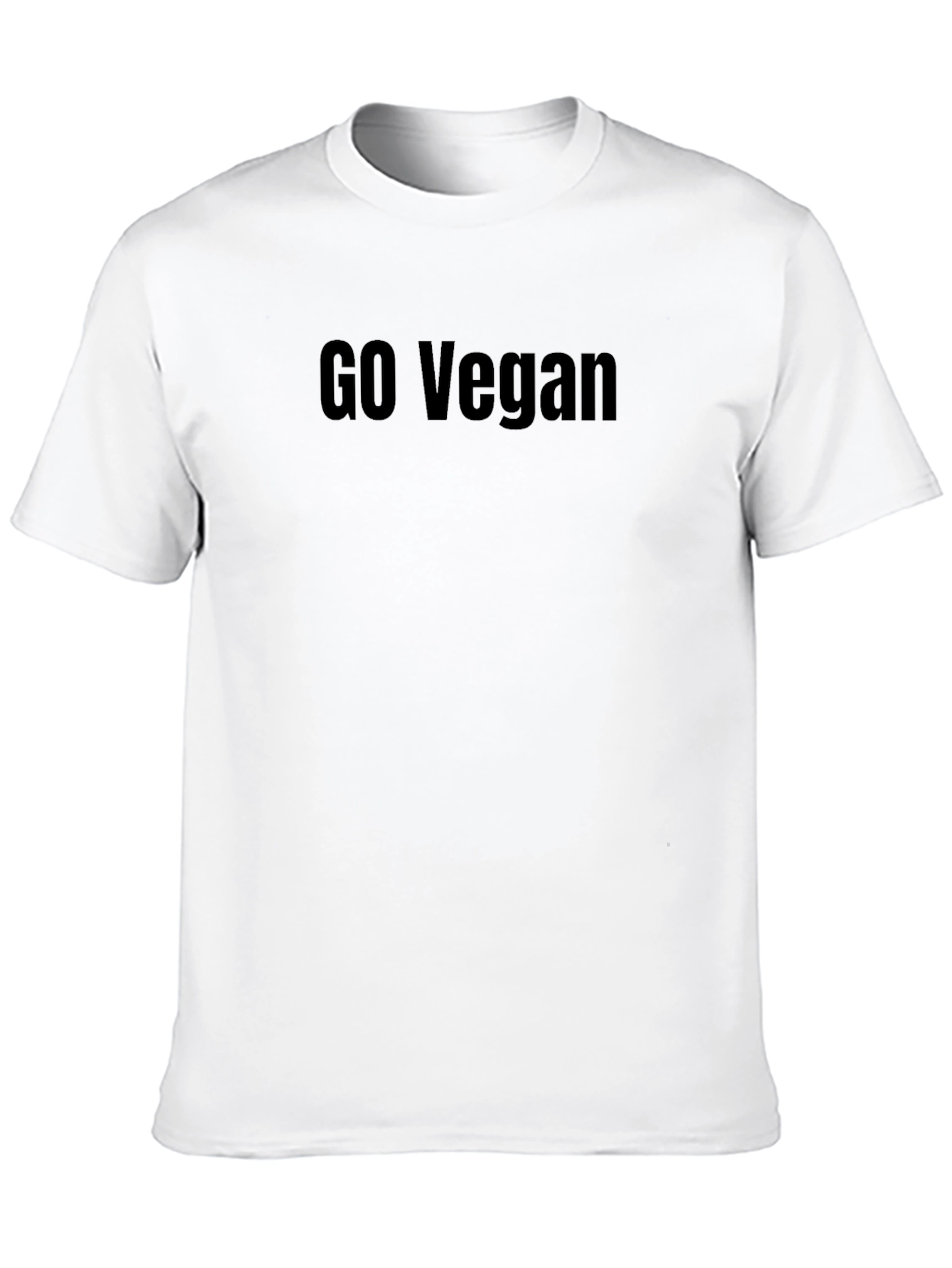 Go Vegan T-Shirt - Black Simple Statement Tee