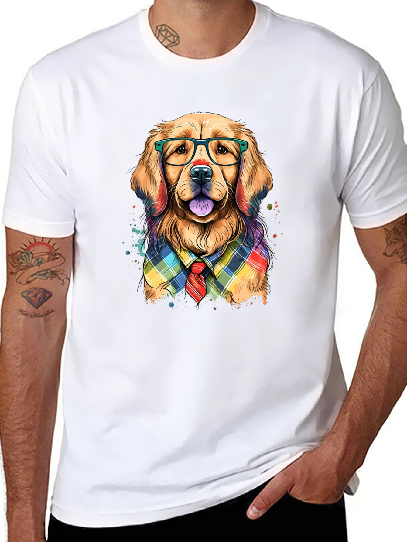 Dog with Glasses Graphic Tee