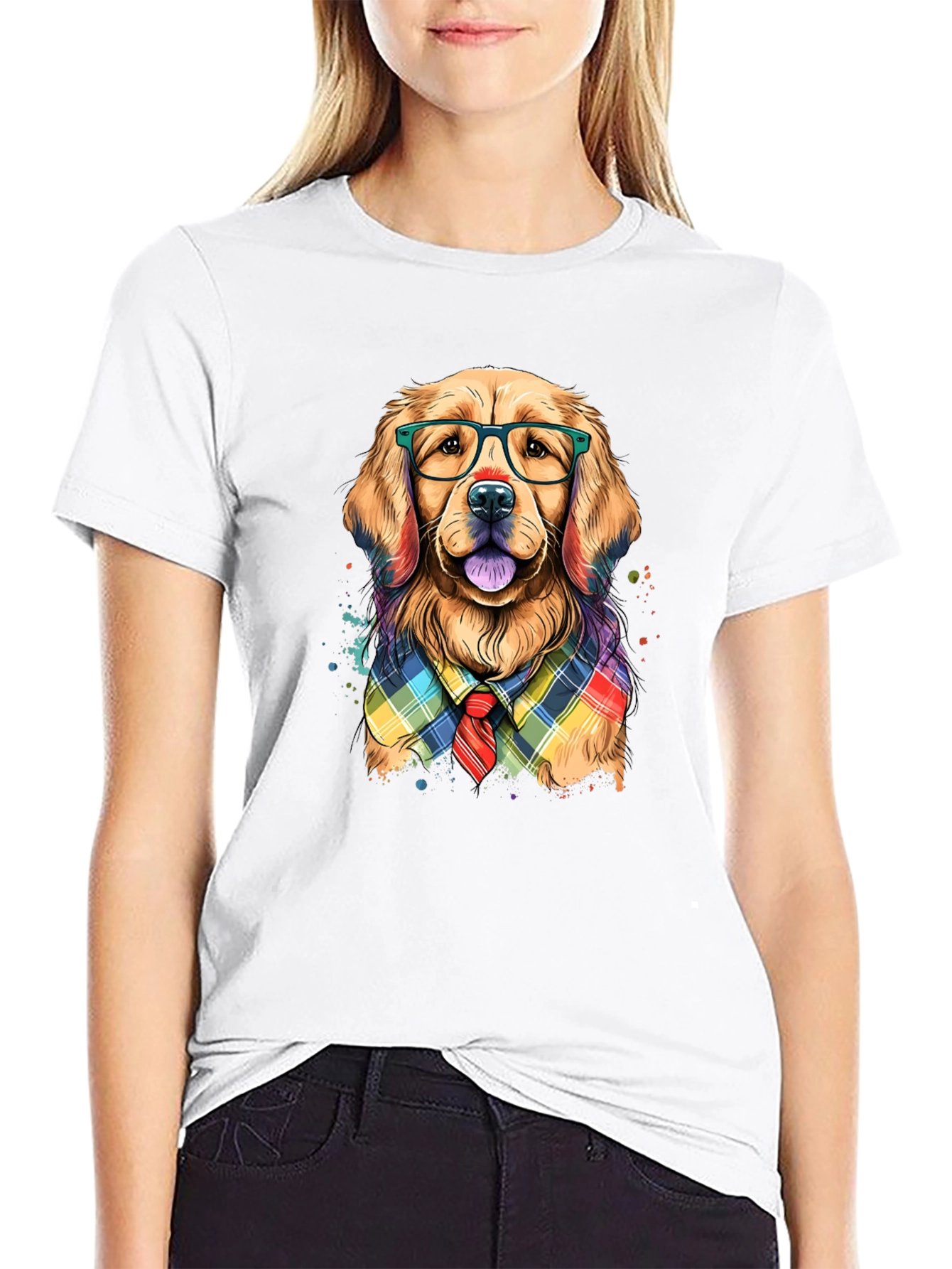 Dog with Glasses Graphic Tee