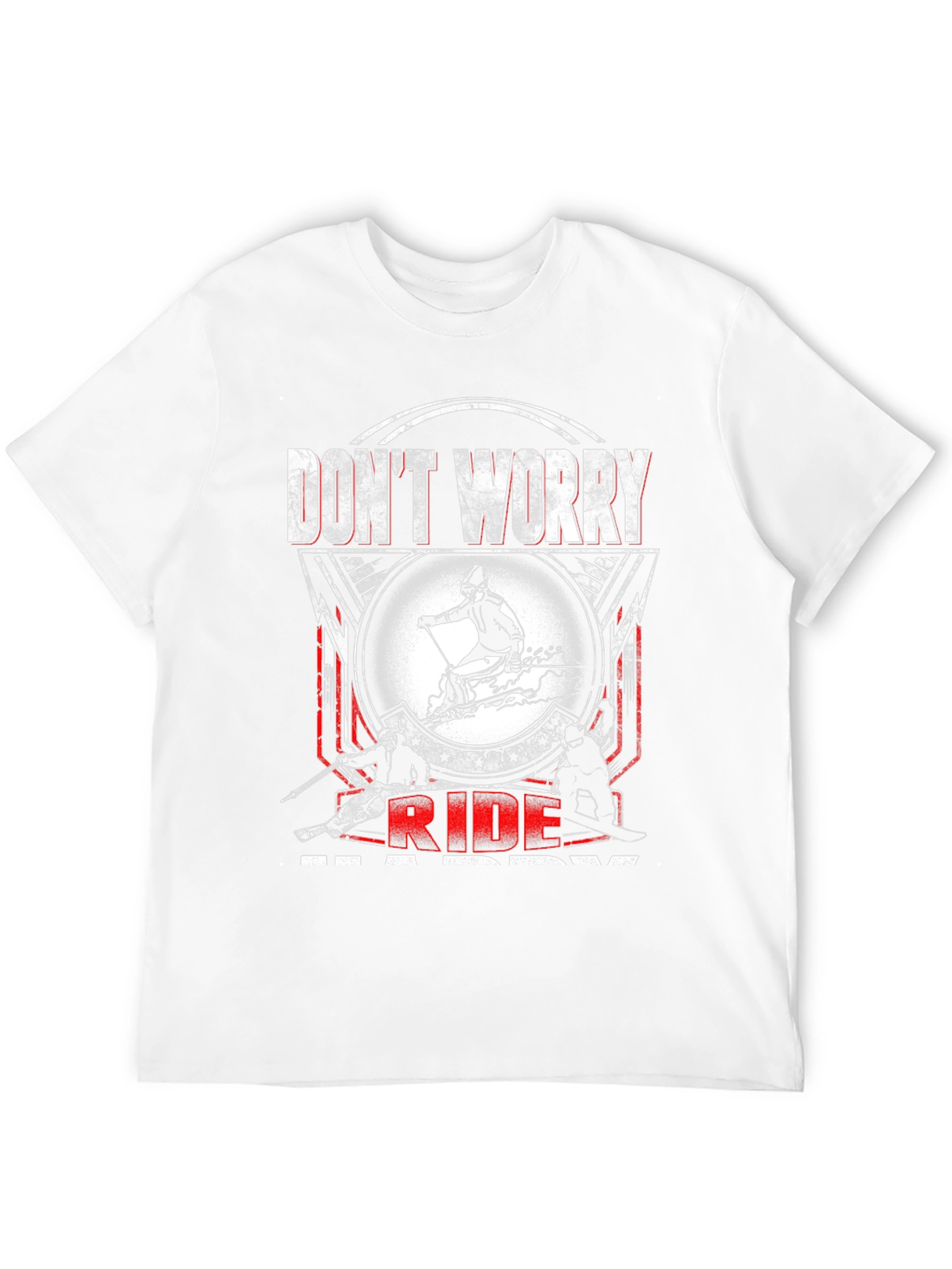 Dont Worry Ride Happy Skiing T-Shirt