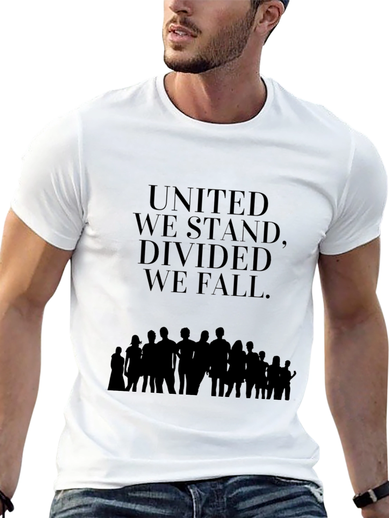 United We Stand Black Graphic Tee