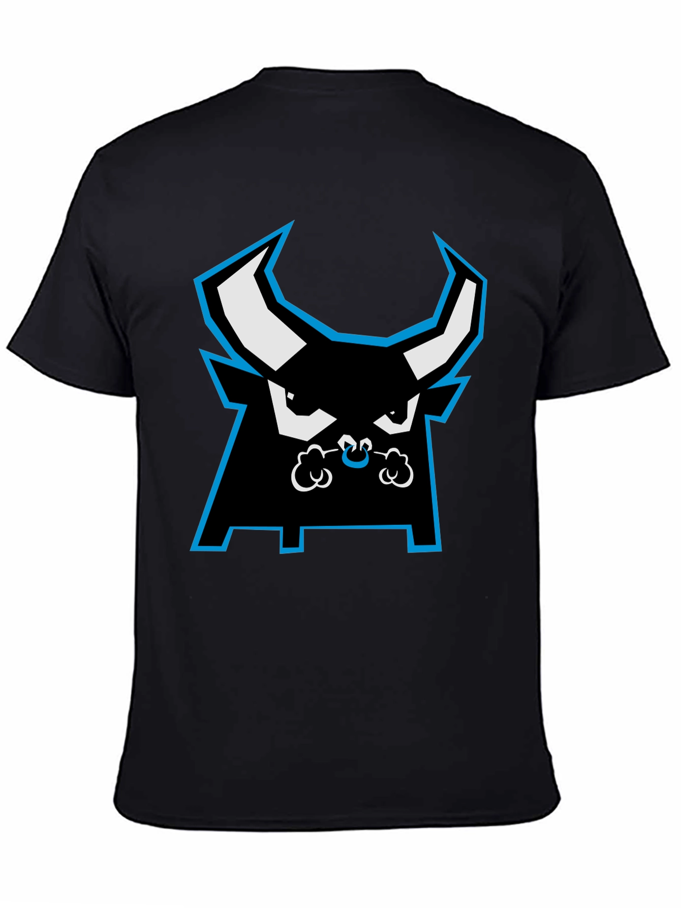 Bold Bull Graphic Tee - Black Cotton Casual Wear