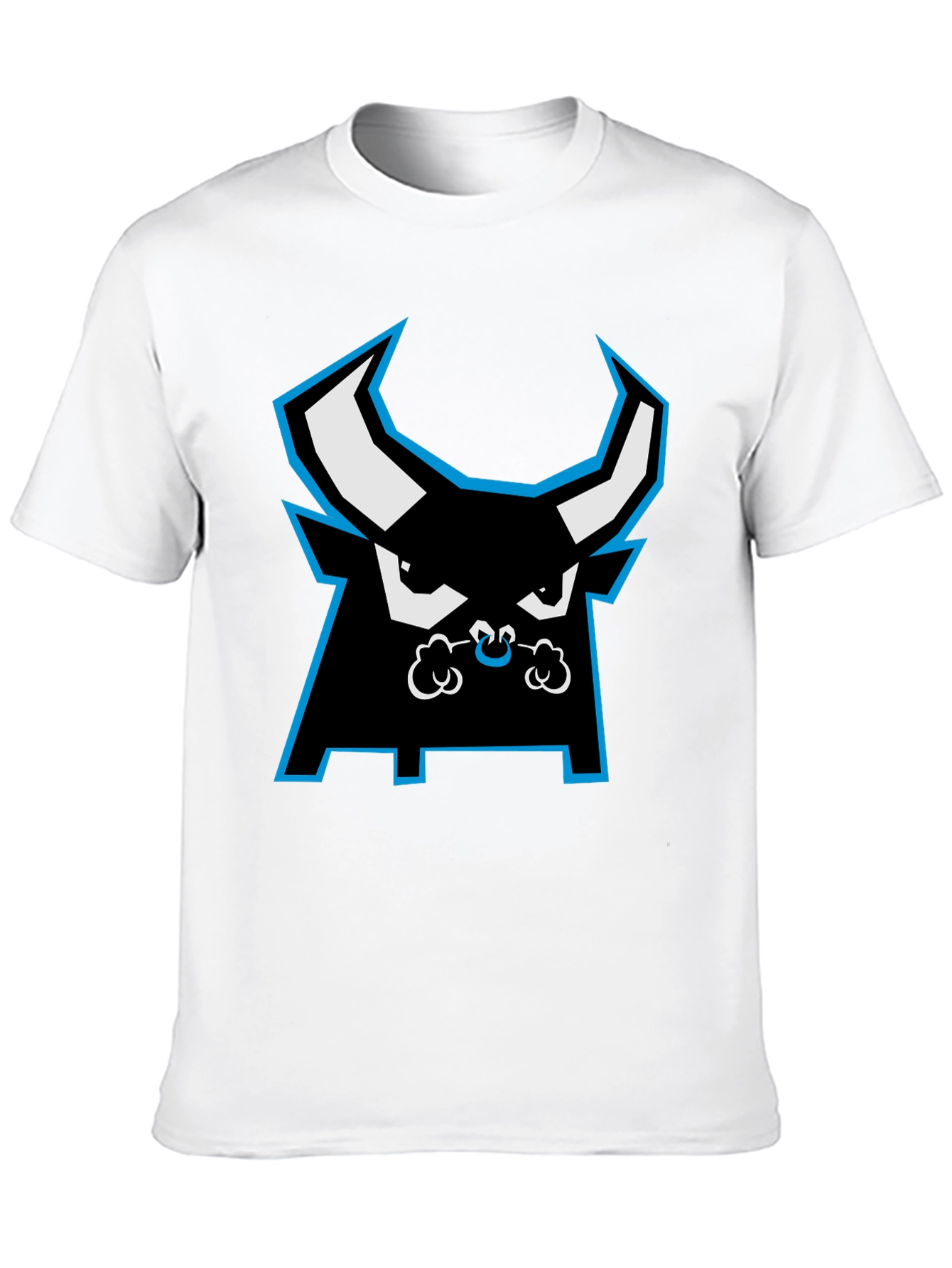 Bold Bull Graphic Tee - Black Cotton Casual Wear
