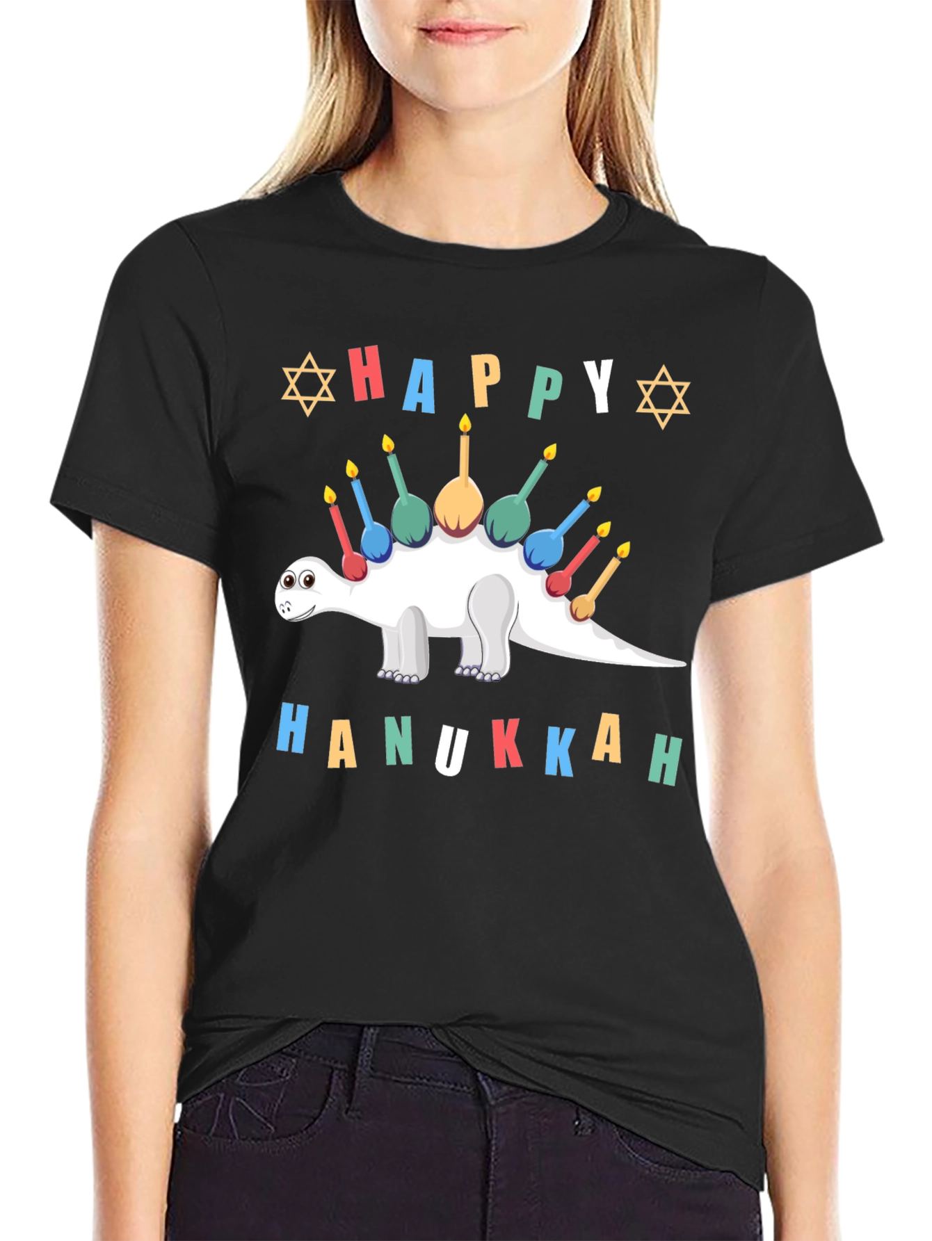 Happy Hanukkah Stegosaurus T-Shirt
