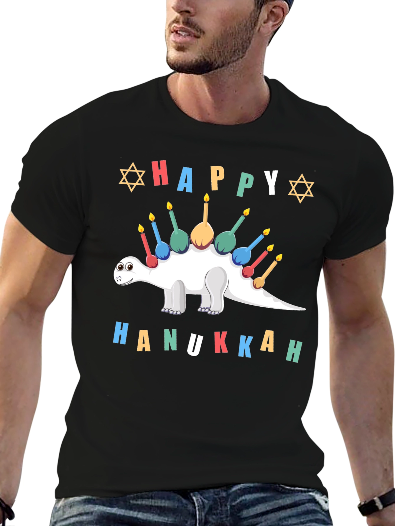 Happy Hanukkah Stegosaurus T-Shirt