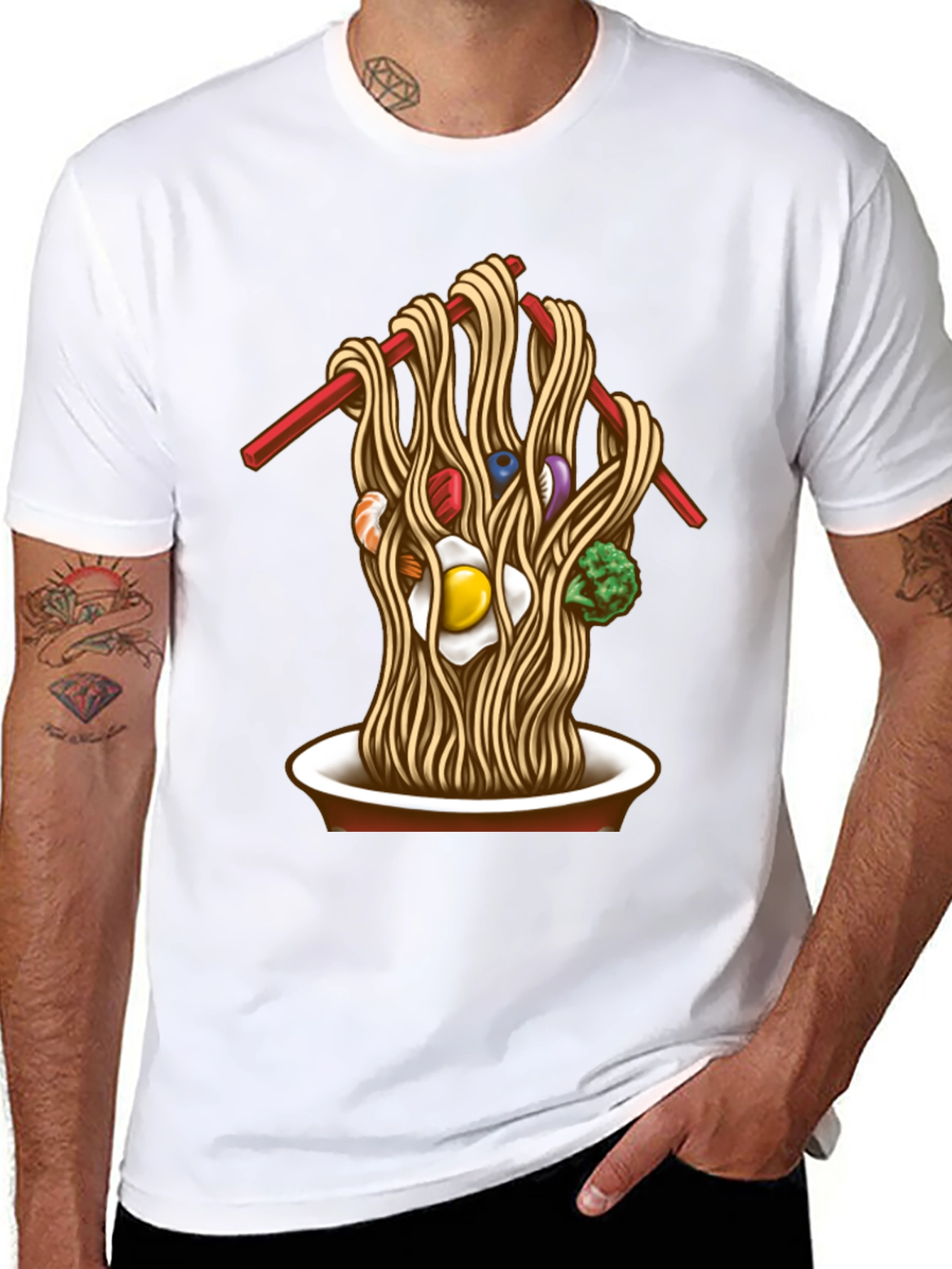 Noodle Bowl Graphic Tee - Unique Ramen Design T-Shirt