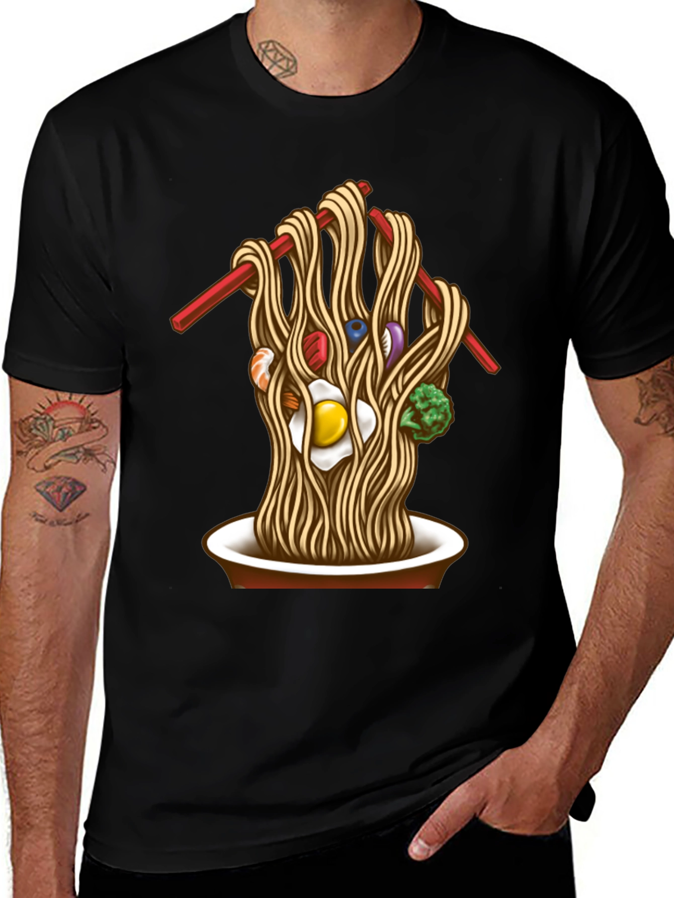 Noodle Bowl Graphic Tee - Unique Ramen Design T-Shirt