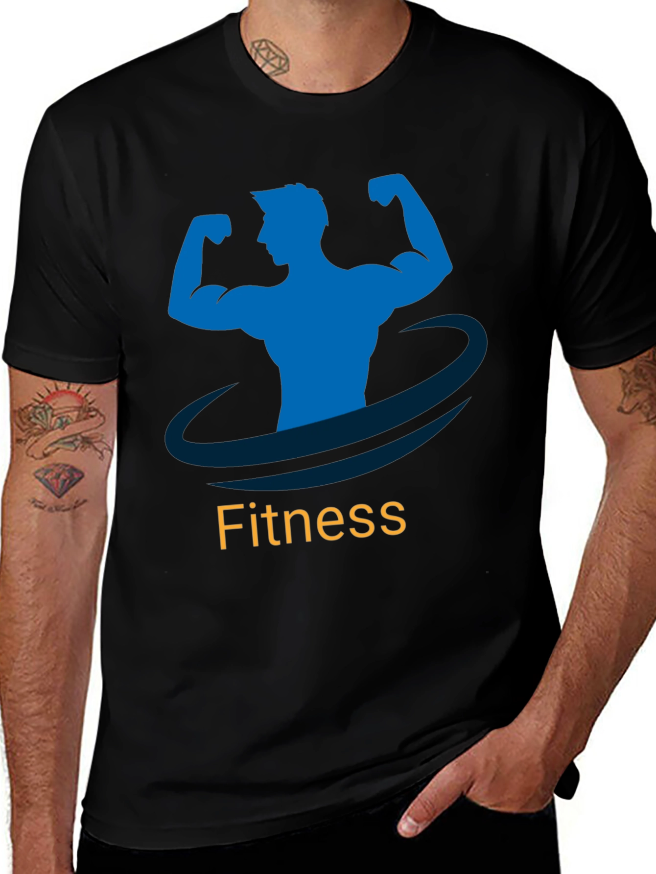 Fitness Graphic Tee - Mens Black T-Shirt