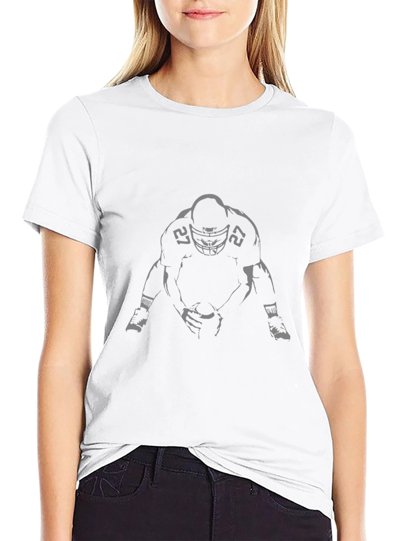 Football Player Graphic T-Shirt