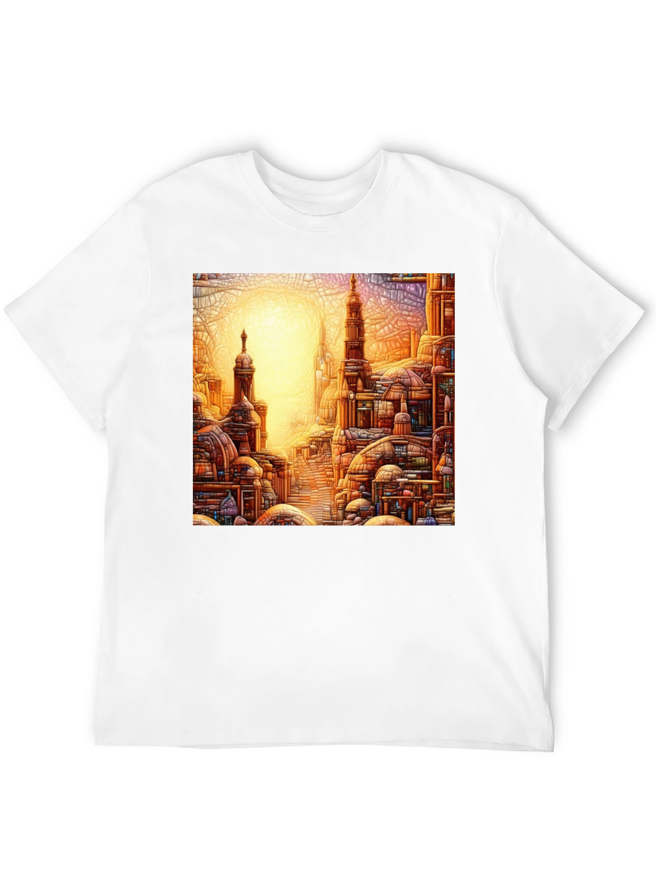 Cityscape Graphic Tee - Artistic Urban Design