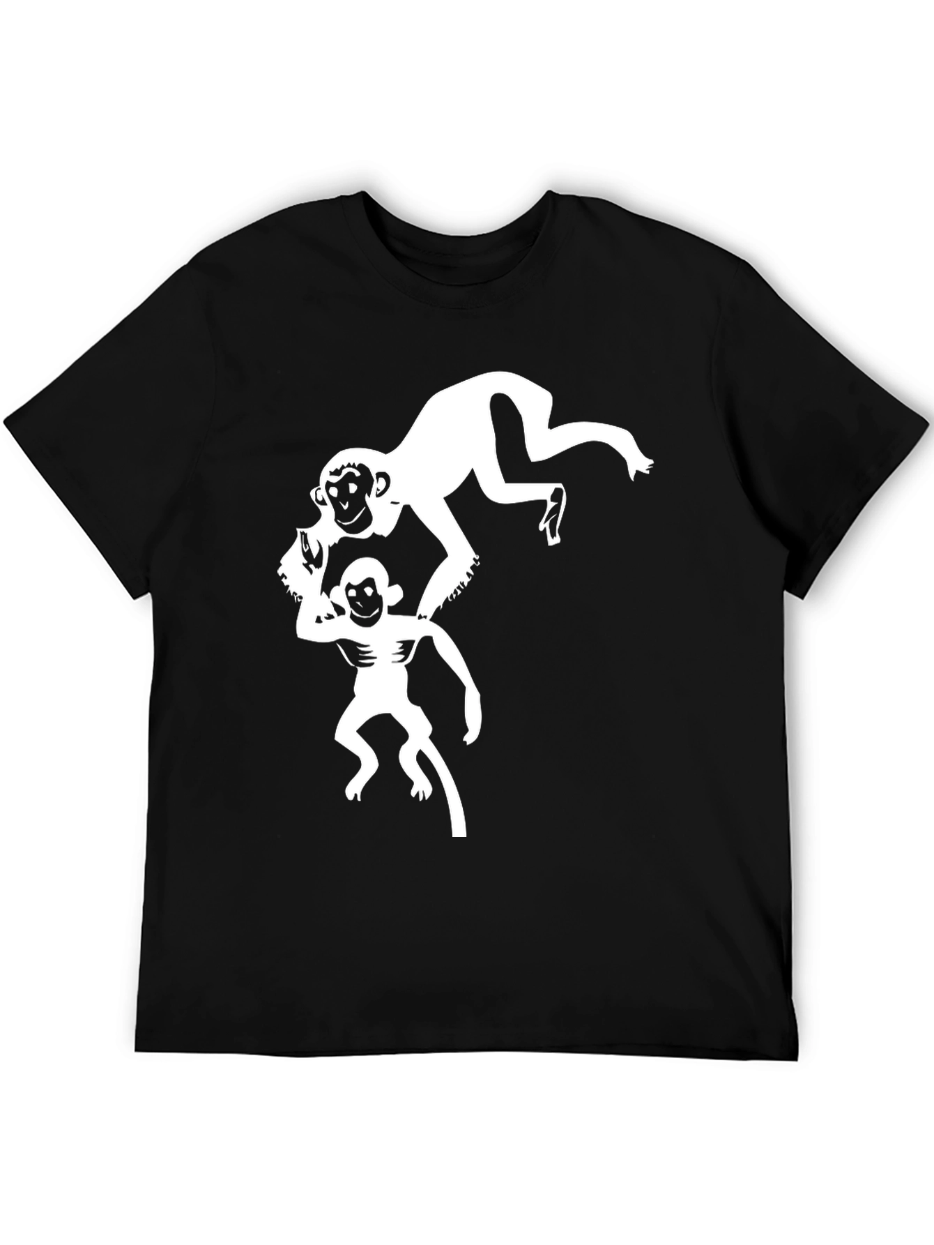 Monkey Graphic Tee: Fun Black T-Shirt