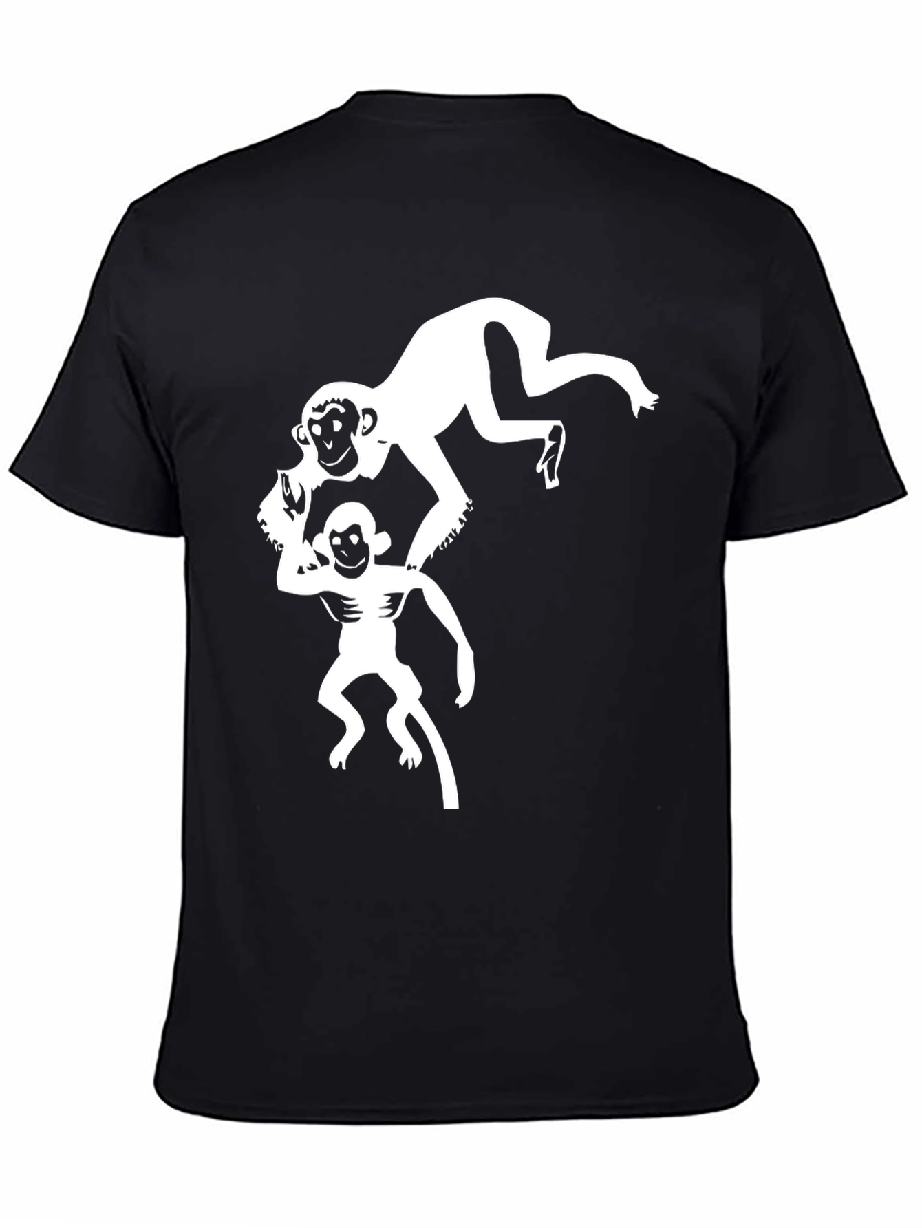 Monkey Graphic Tee: Fun Black T-Shirt