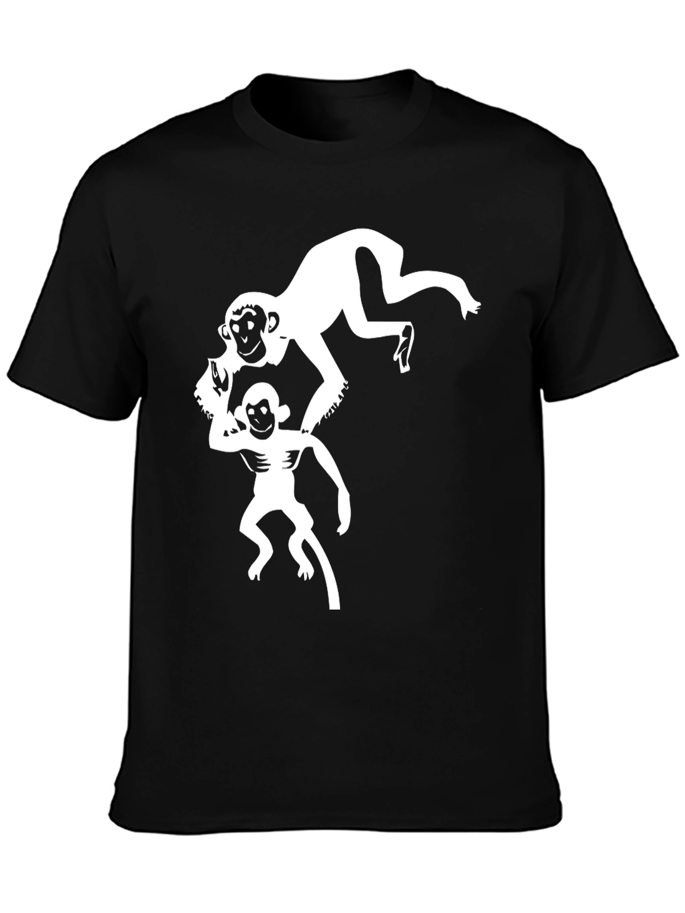 Monkey Graphic Tee: Fun Black T-Shirt