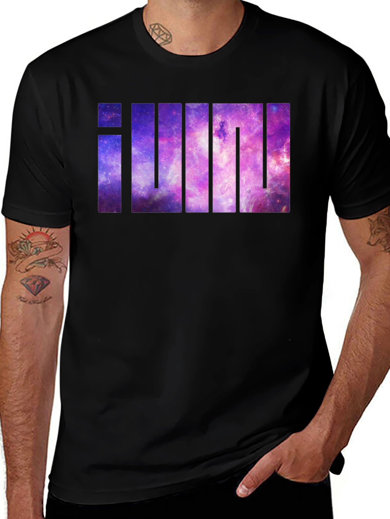 Galaxy iUm Graphic T-Shirt - Modern Black Tee