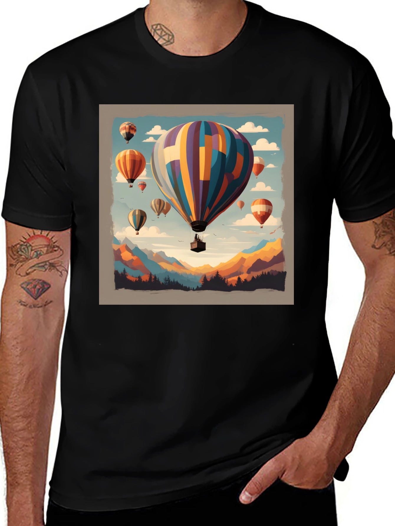 Hot Air Balloon Graphic Tee