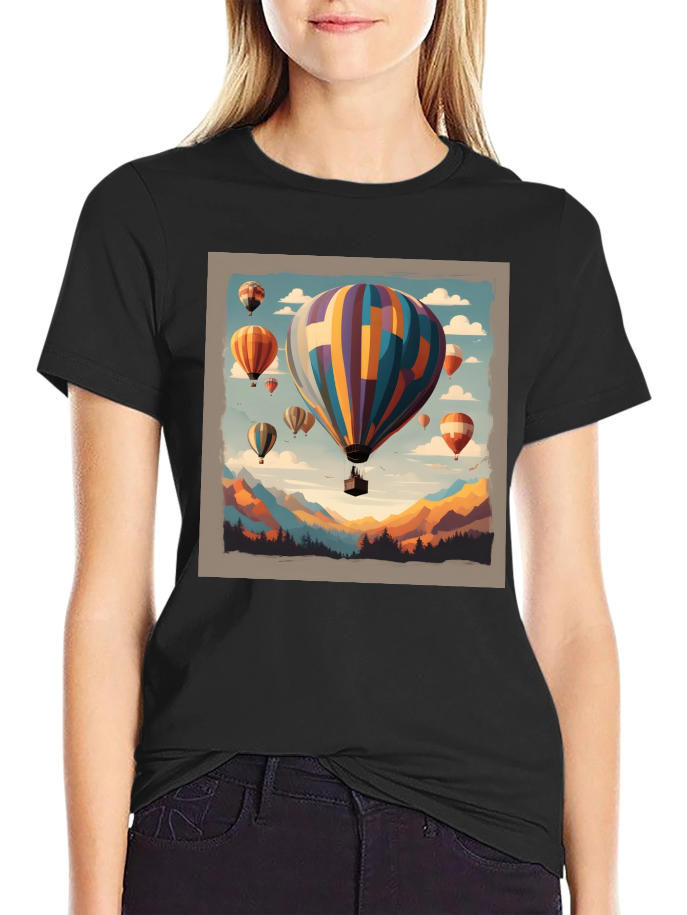 Hot Air Balloon Graphic Tee