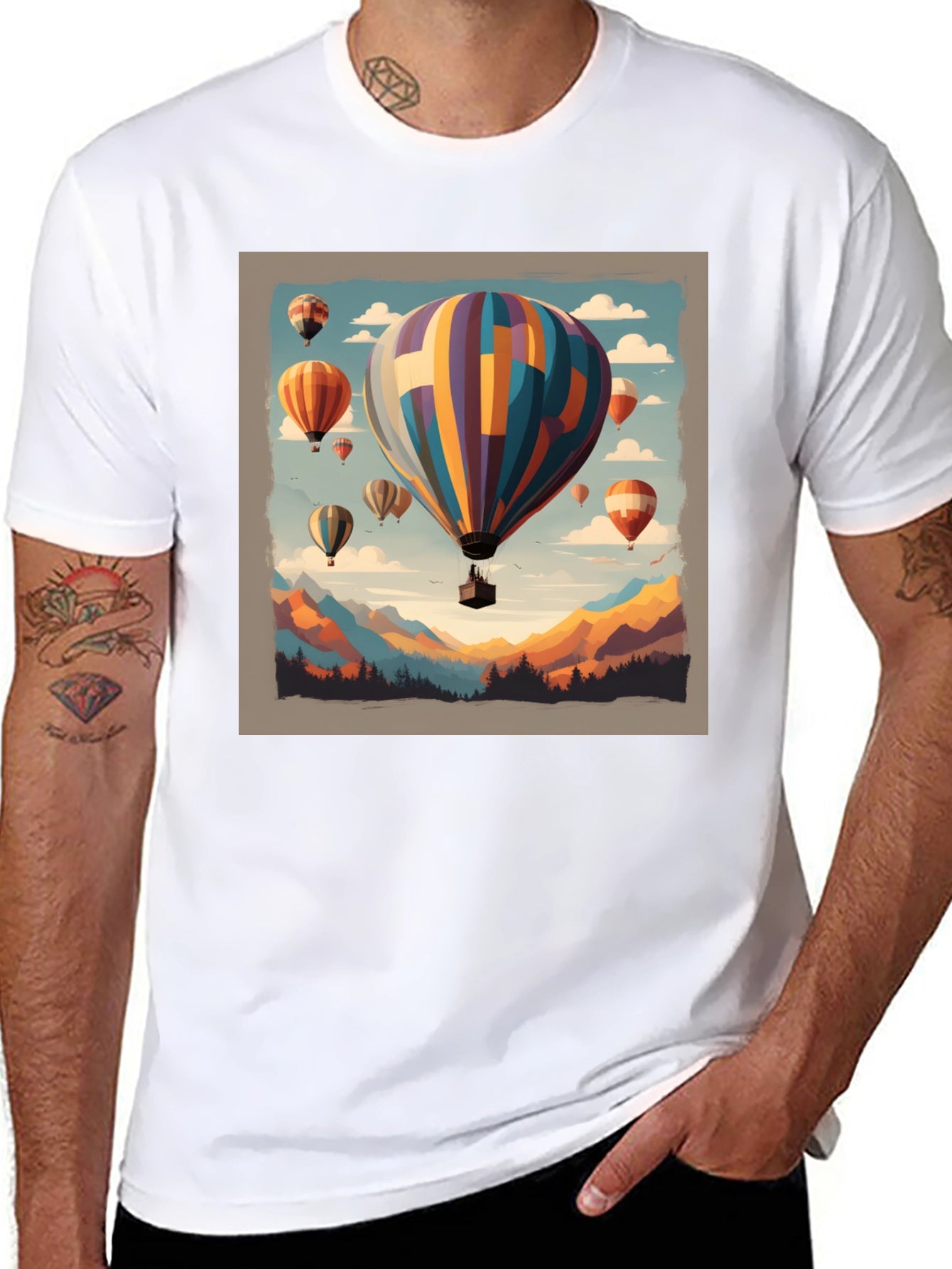 Hot Air Balloon Graphic Tee